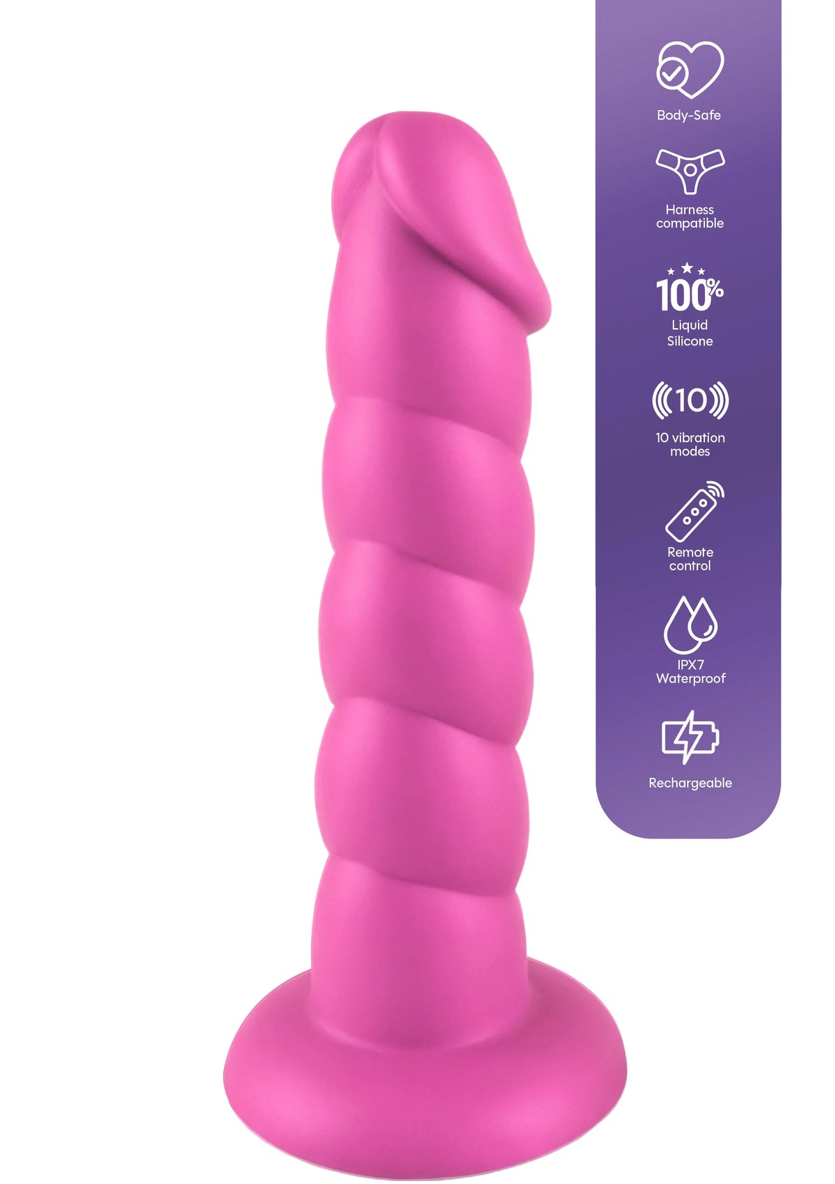 Bestel: Spiral Tease Vibrating Dong Silicone M by Playhouse Rogue - bij Happytoys.nl, happytoys.be, Happytoys.ae: erotische sex webshop | liever Happy dan Easy âââââ