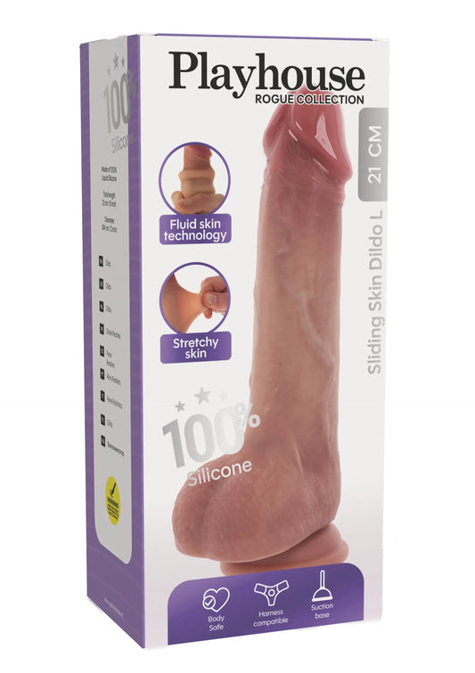 Bestel: Sliding Skin Dildo Silicone L by Playhouse Rogue - bij Happytoys.nl, happytoys.be, Happytoys.ae: erotische sex webshop | liever Happy dan Easy ⭐⭐⭐⭐⭐