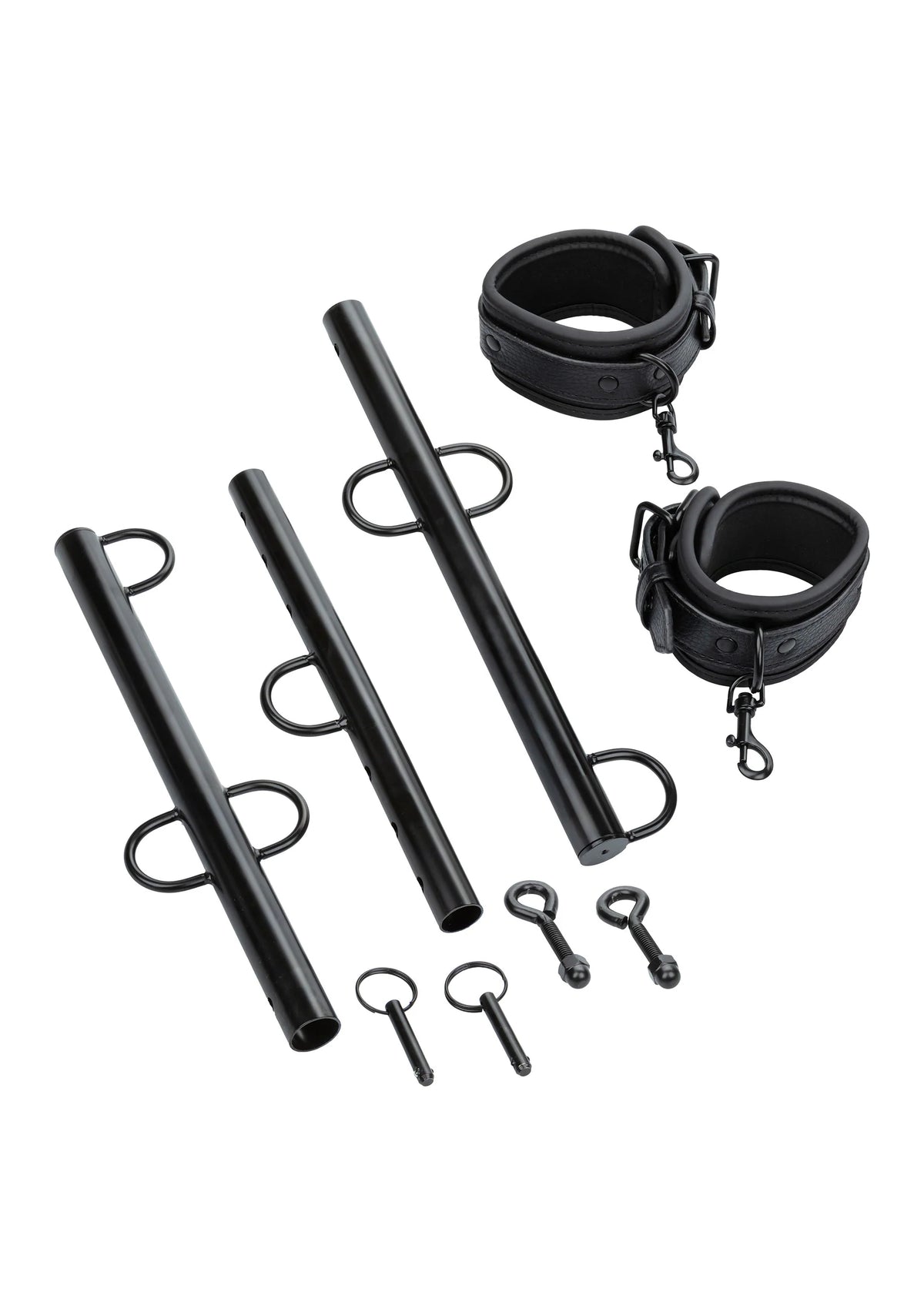 Bestel: Spreader Bar with Cuffs by CalExotics Nocturnal - bij Happytoys.nl, happytoys.be, Happytoys.ae: erotische sex webshop | liever Happy dan Easy âââââ - Default Title - 27854 - BLACK