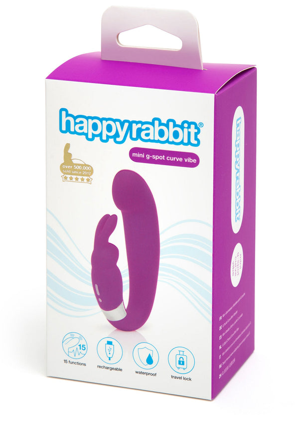 Bestel: G - Spot Curve Rabbit Vibrator by Happy Rabbit - bij Happytoys.nl, happytoys.be, Happytoys.ae: erotische sex webshop | liever Happy dan Easy ⭐⭐⭐⭐⭐