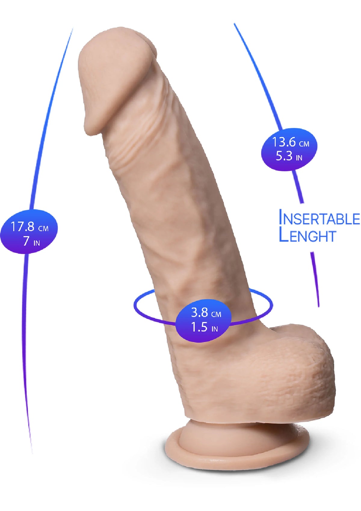 Bestel: Real Skin Dildo Model 1 - 7 inch - bij Happytoys.nl, happytoys.be, Happytoys.ae: erotische sex webshop | liever Happy dan Easy âââââ