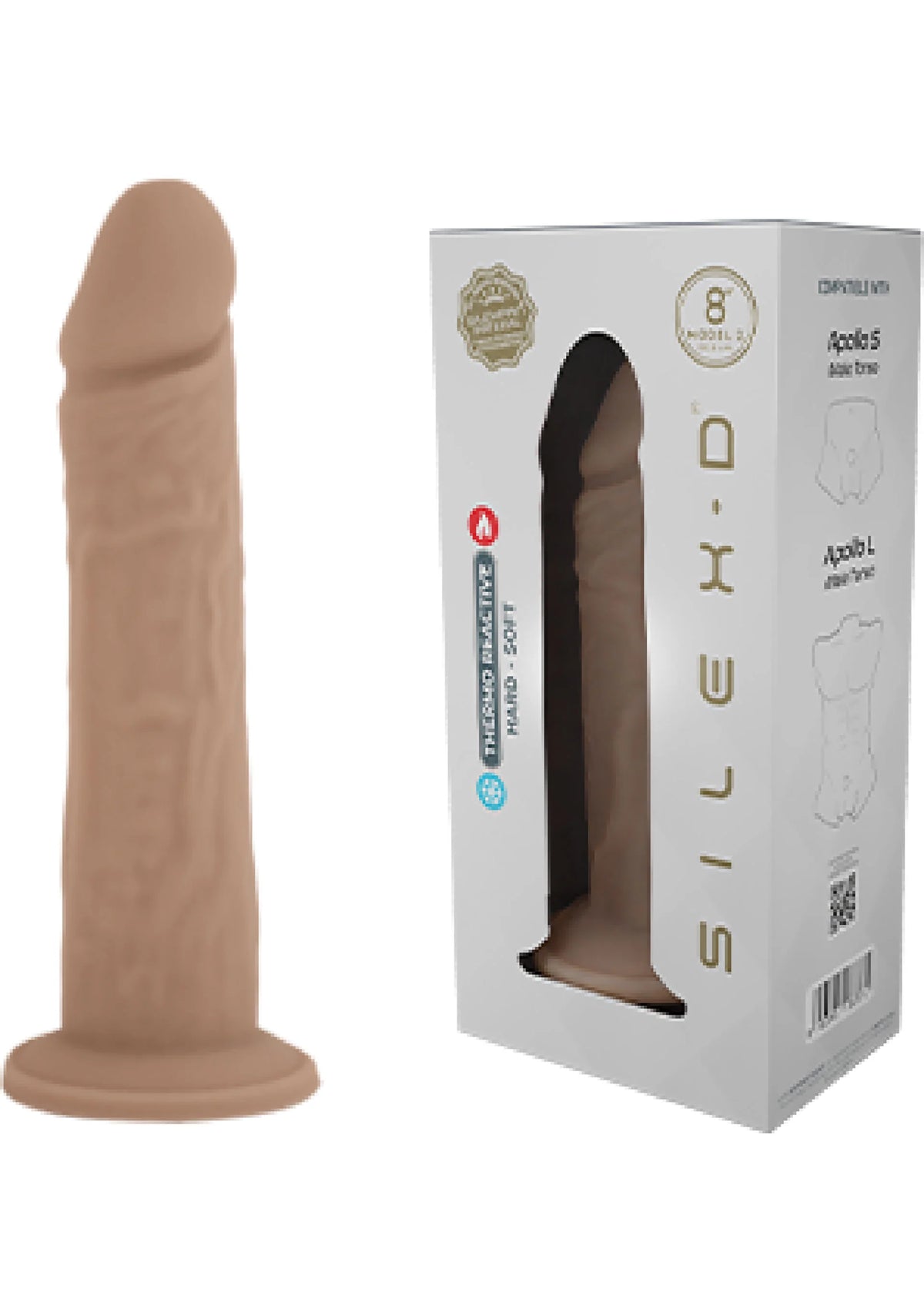 Bestel: Silicone Dong Model 8 inch - bij Happytoys.nl, happytoys.be, Happytoys.ae: erotische sex webshop | liever Happy dan Easy âââââ