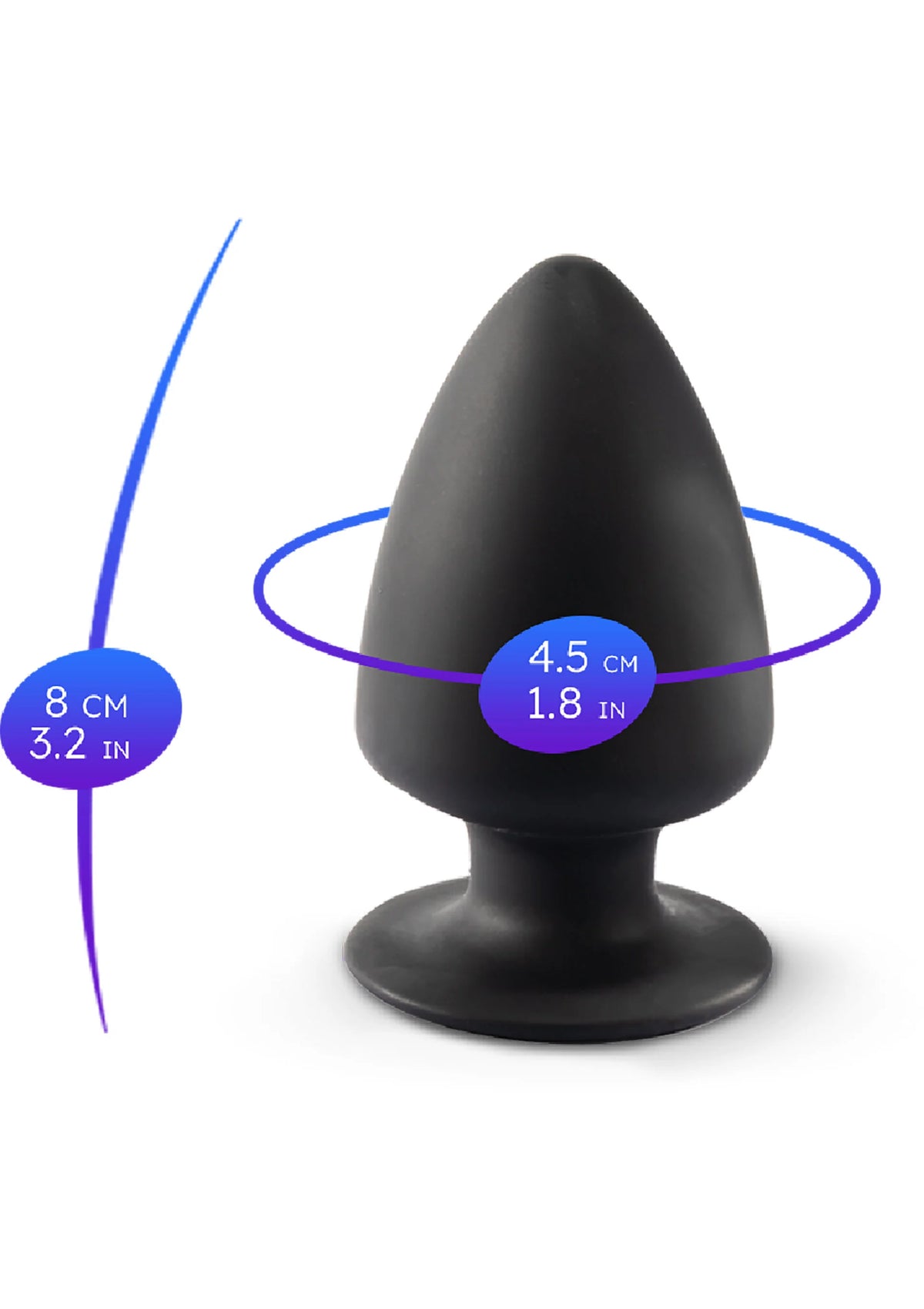 Bestel: Plug Model 1 - Xsmall - bij Happytoys.nl, happytoys.be, Happytoys.ae: erotische sex webshop | liever Happy dan Easy âââââ - Default Title - 29745 - BLACK