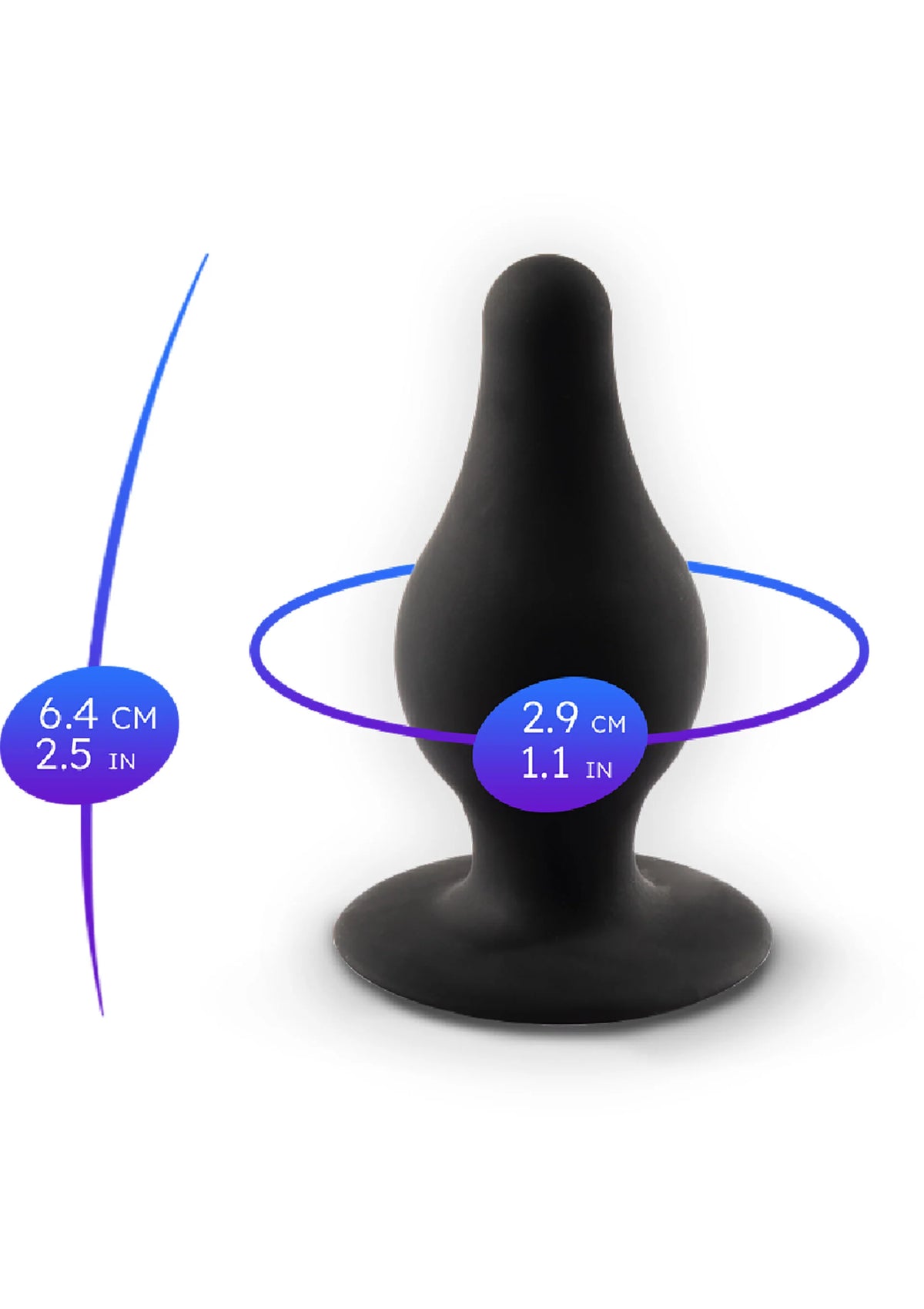 Bestel: Plug Model 2 - Xsmall - bij Happytoys.nl, happytoys.be, Happytoys.ae: erotische sex webshop | liever Happy dan Easy âââââ - Default Title - 29749 - BLACK