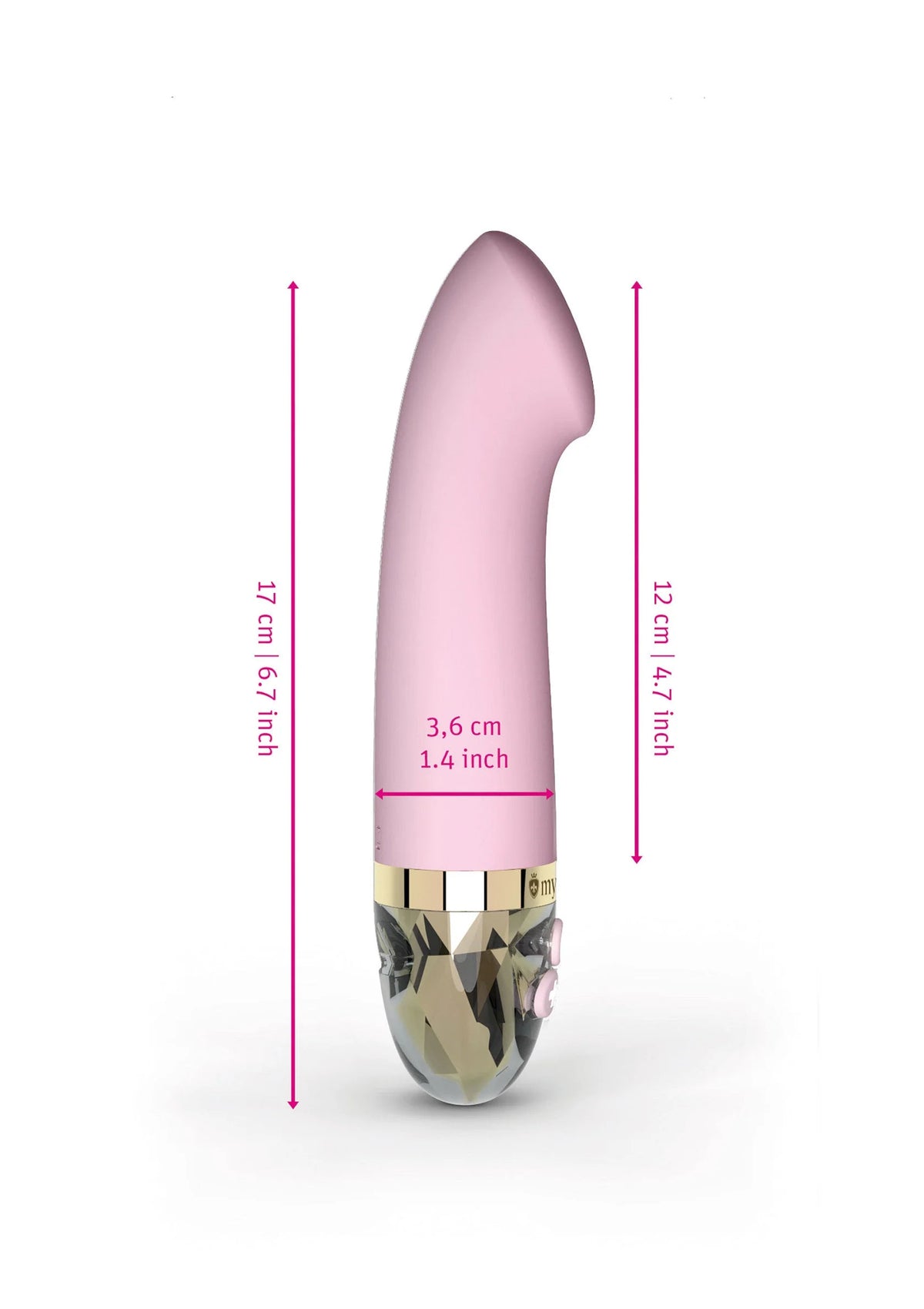 Bestel: Right on Ron Vibrator - bij Happytoys.nl, happytoys.be, Happytoys.ae: erotische sex webshop | liever Happy dan Easy ⭐⭐⭐⭐⭐ - Default Title - 33577 - PINK