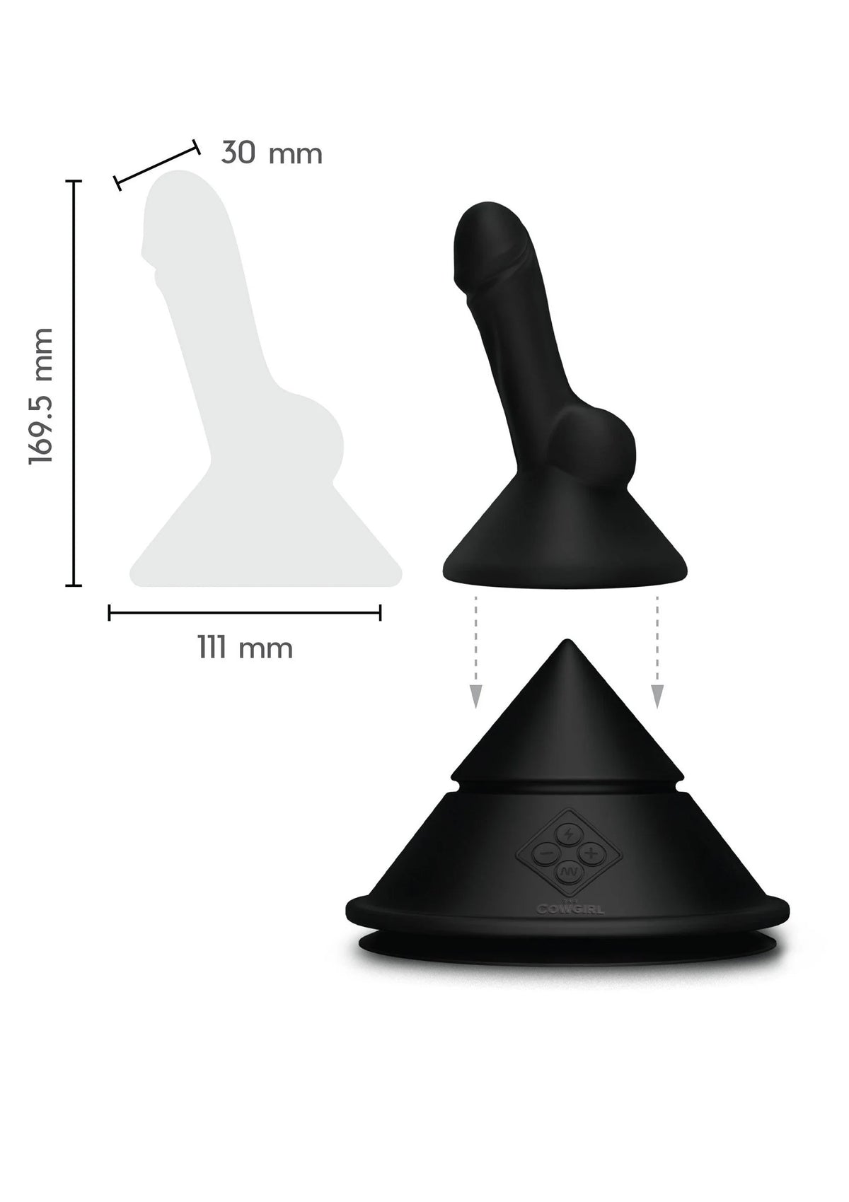 Bestel: The Cowgirl Cone Sex Machine by Cowgirl - bij Happytoys.nl, happytoys.be, Happytoys.ae: erotische sex webshop | liever Happy dan Easy ⭐⭐⭐⭐⭐