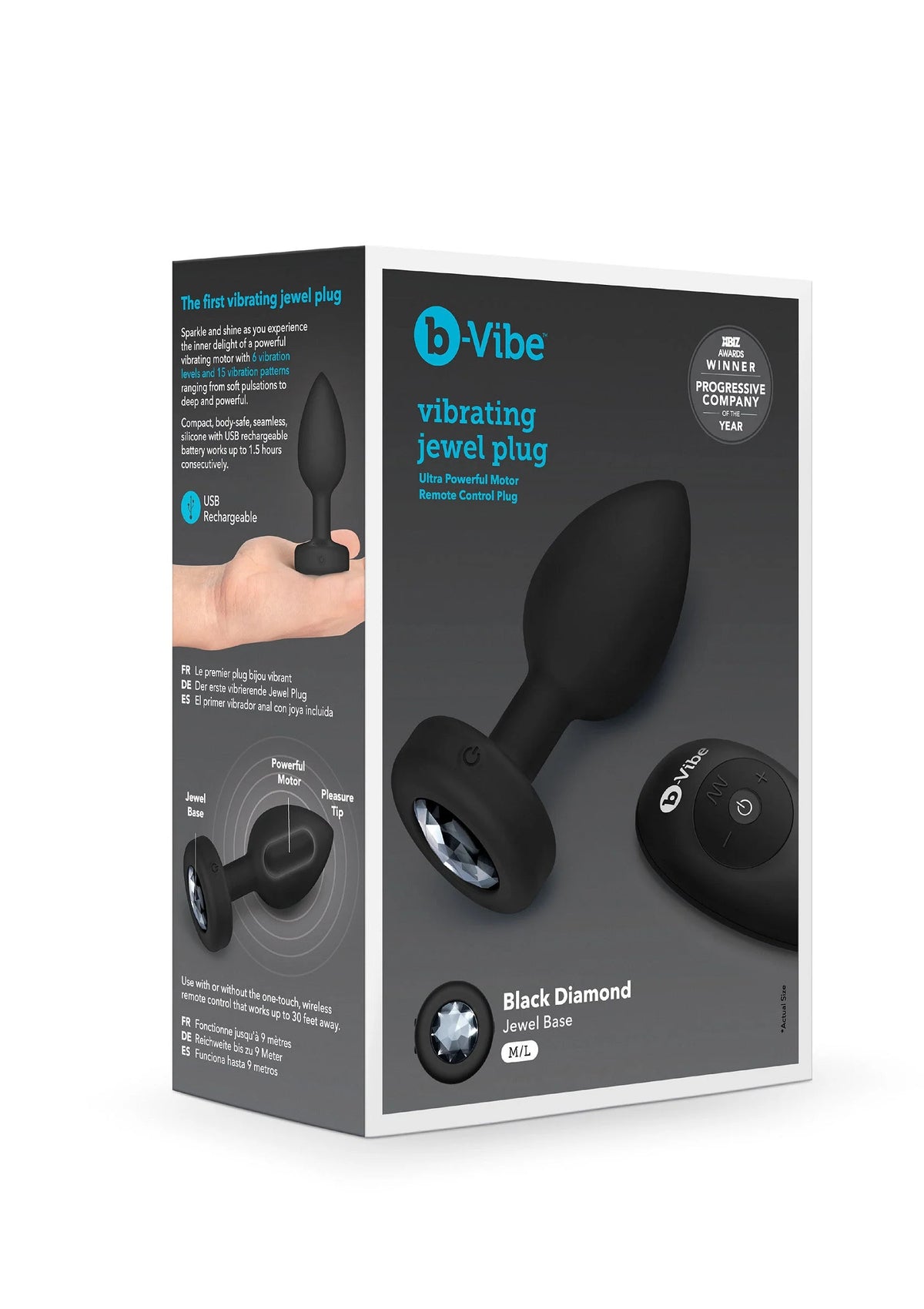 Bestel: Vibrating Jewel Plug M/L by B - Vibe - bij Happytoys.nl, happytoys.be, Happytoys.ae: erotische sex webshop | liever Happy dan Easy ⭐⭐⭐⭐⭐
