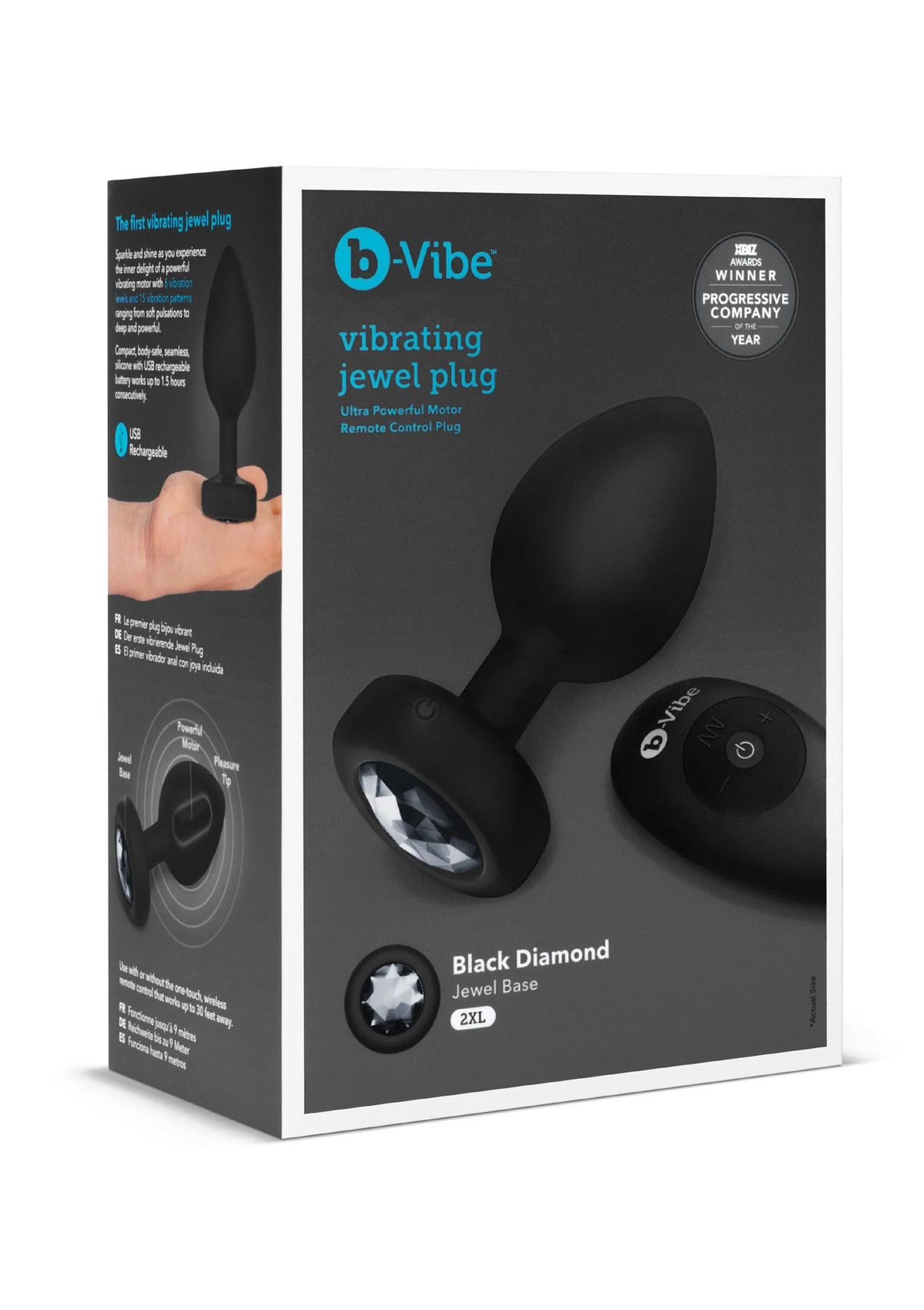 Bestel: Vibrating Jewel Plug XXL by B - Vibe - bij Happytoys.nl, happytoys.be, Happytoys.ae: erotische sex webshop | liever Happy dan Easy ⭐⭐⭐⭐⭐