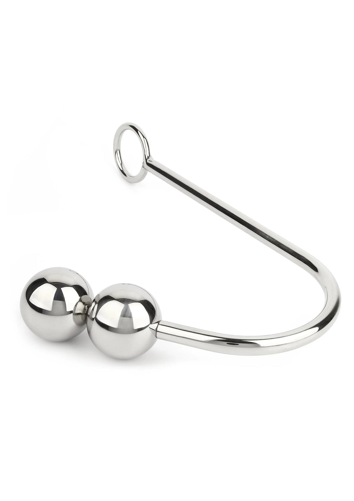 Bestel: Anal Hook Double Balls 40+40mm by Mr. Steel - bij Happytoys.nl, happytoys.be, Happytoys.ae: erotische sex webshop | liever Happy dan Easy ⭐⭐⭐⭐⭐ - Default Title - 38114 - SILVER