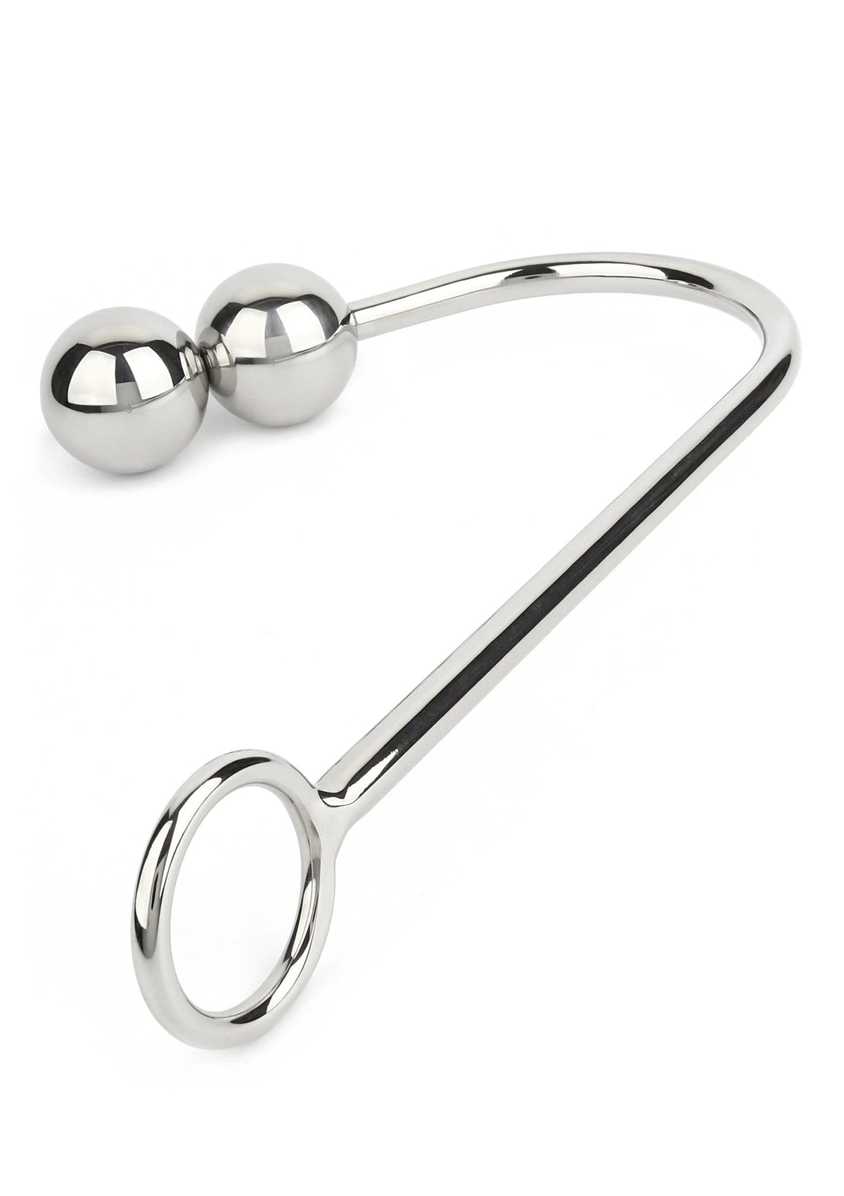 Bestel: Anal Hook Double Balls 40+40mm by Mr. Steel - bij Happytoys.nl, happytoys.be, Happytoys.ae: erotische sex webshop | liever Happy dan Easy ⭐⭐⭐⭐⭐