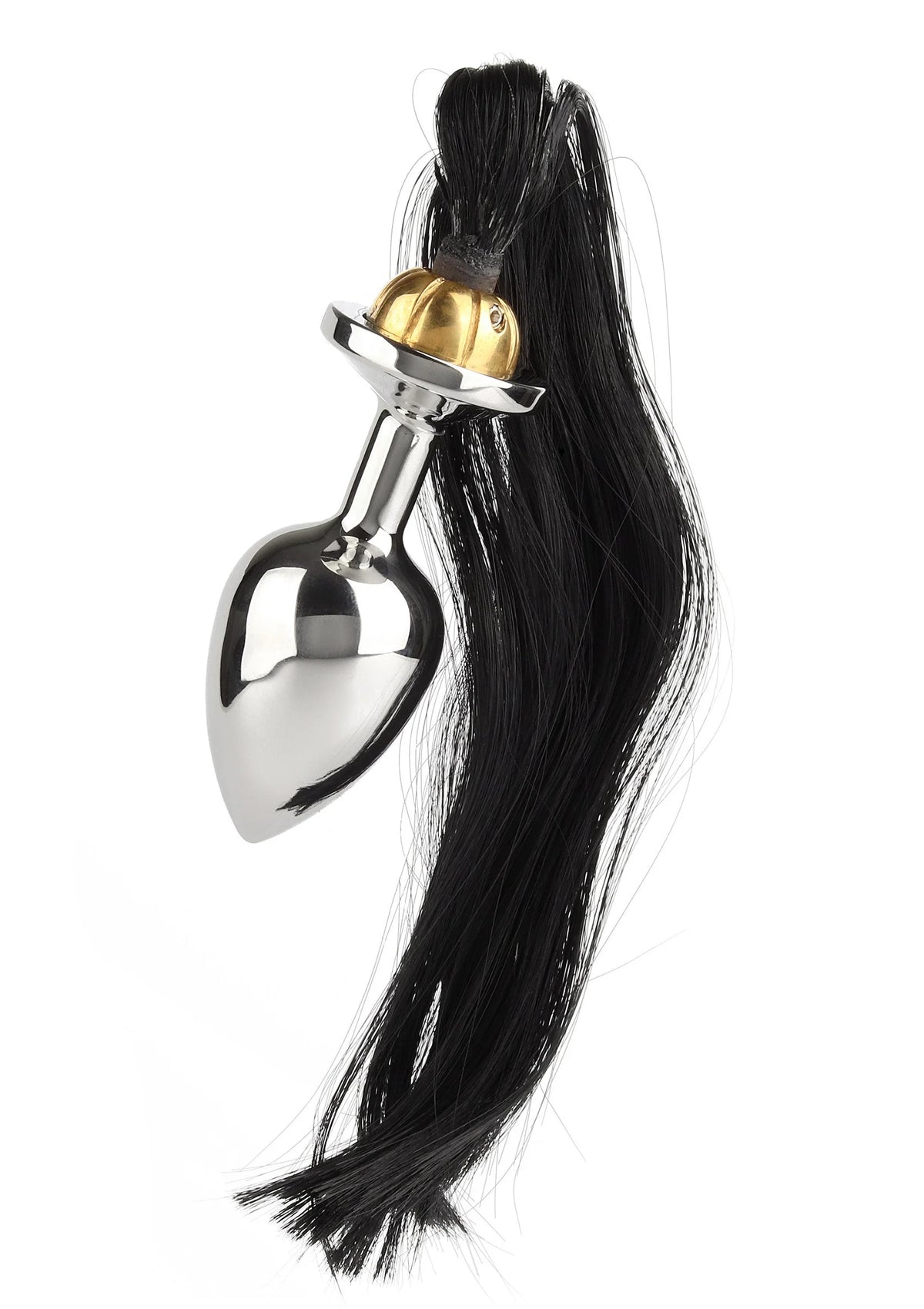 Bestel: Black Hair Pony Tail Rosebud by Mr. Steel - bij Happytoys.nl, happytoys.be, Happytoys.ae: erotische sex webshop | liever Happy dan Easy âââââ - Default Title - 38145 - SILVER
