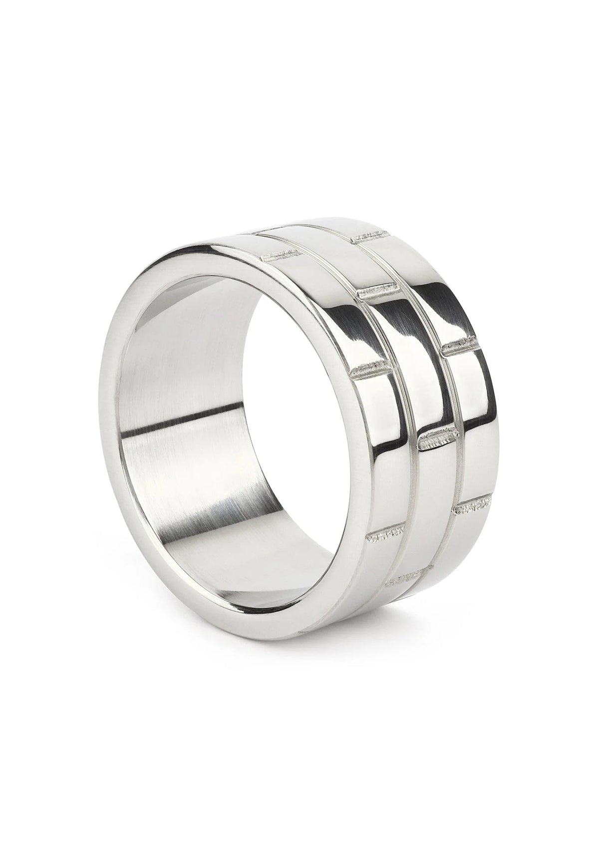 Bestel: The Wall C - Ring 45mm by Mr. Steel - bij Happytoys.nl, happytoys.be, Happytoys.ae: erotische sex webshop | liever Happy dan Easy ⭐⭐⭐⭐⭐ - Default Title - 38202 - SILVER