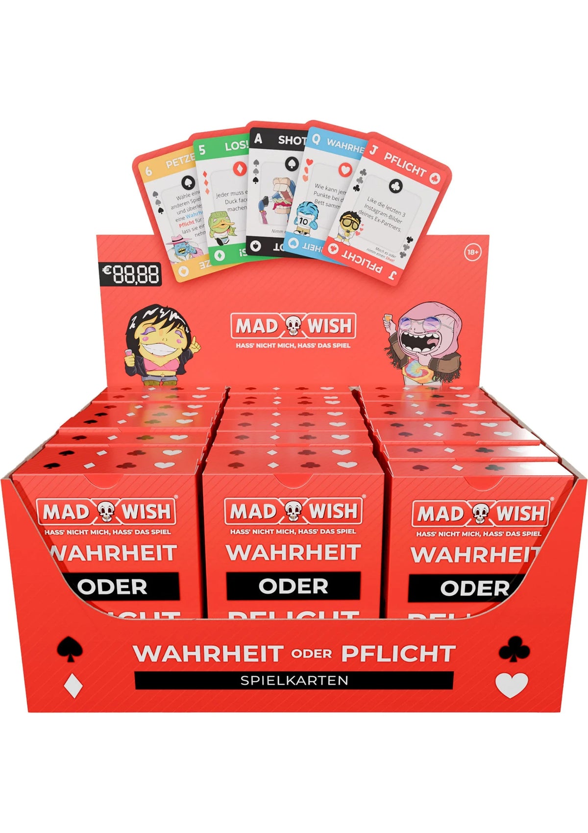 Bestel: MadWish Playing Cards 24 pcs ENG/DE - bij Happytoys.nl, happytoys.be, Happytoys.ae: erotische sex webshop | liever Happy dan Easy ⭐⭐⭐⭐⭐ - Default Title - 38600 - GERMAN