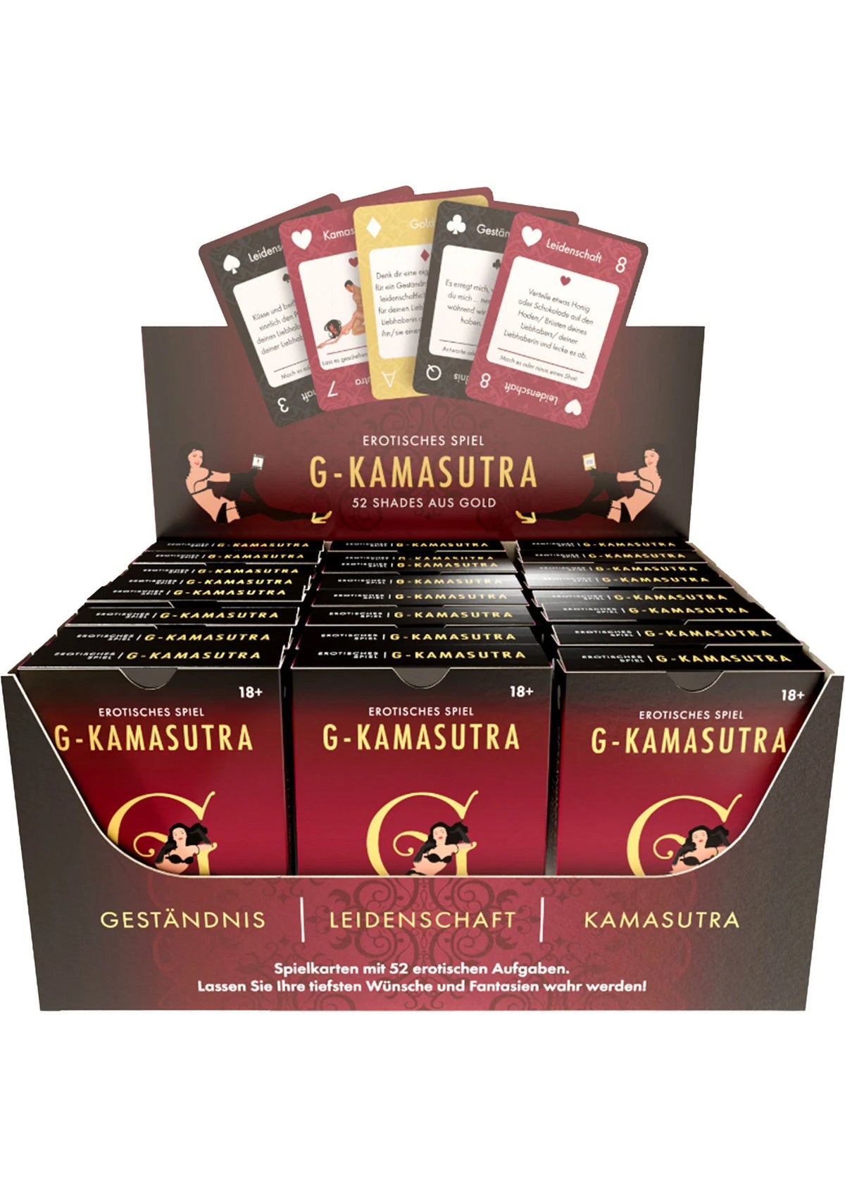 Bestel: G Kamasutra cards 24 pcs ENG/FR/DE - bij Happytoys.nl, happytoys.be, Happytoys.ae: erotische sex webshop | liever Happy dan Easy ⭐⭐⭐⭐⭐ - Default Title - 38601 - GERMAN