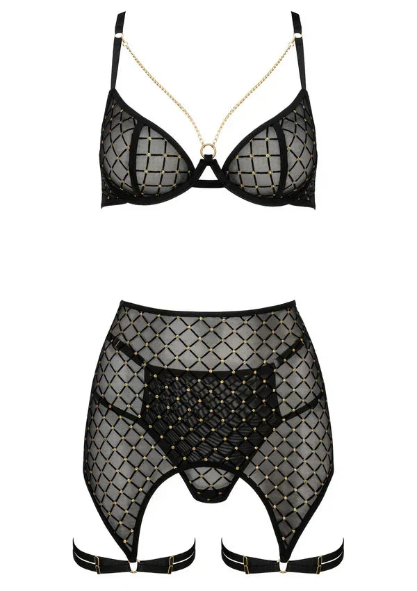 Bestel: 3 Pcs Set THP101 Lingerie tbra, panty and garter S/M by Kotek - bij Happytoys.nl, happytoys.be, Happytoys.ae: erotische sex webshop | liever Happy dan Easy âââââ