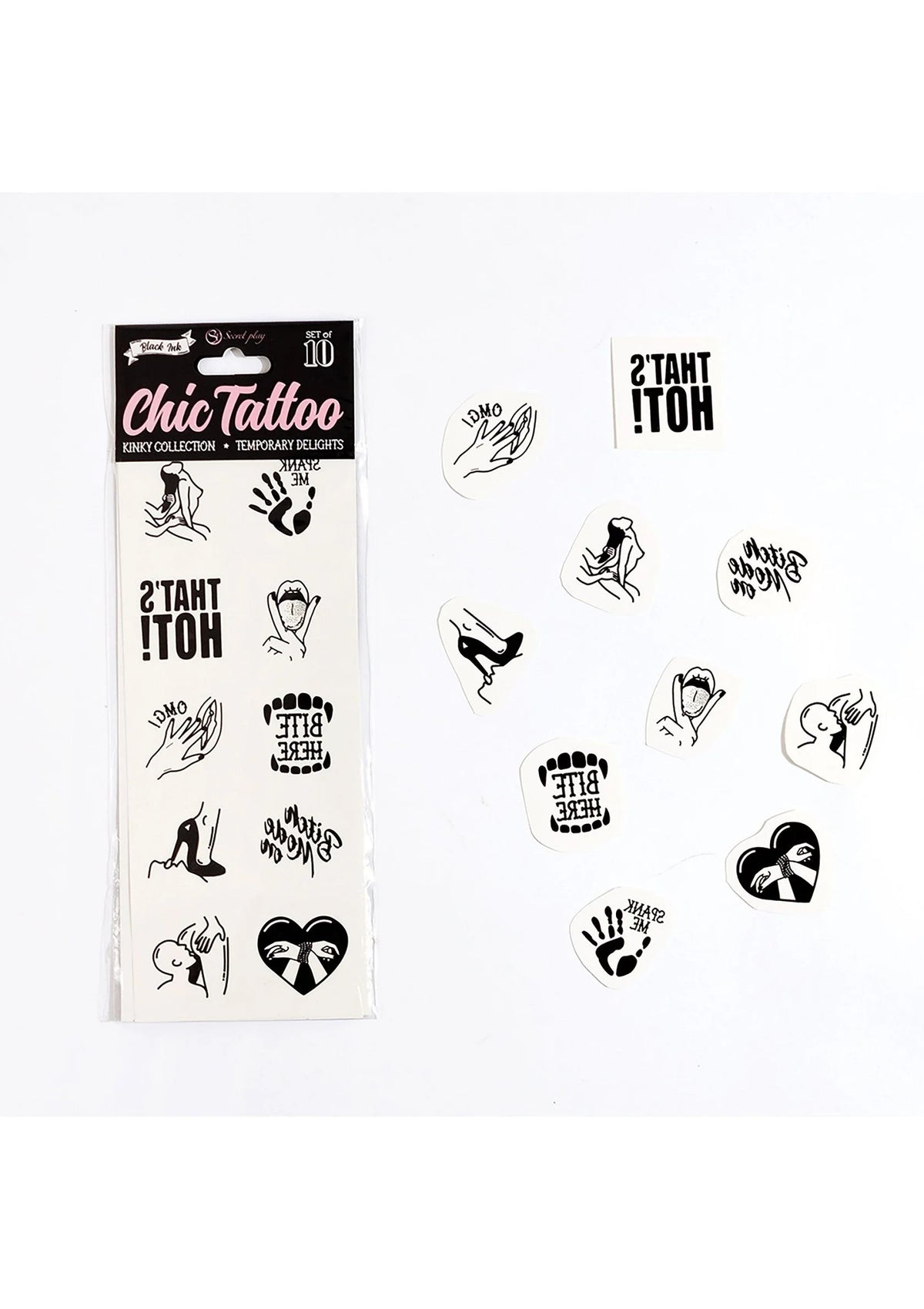 Bestel: Kinky Chic Temporary Tattoo by Secret Play - bij Happytoys.nl, happytoys.be, Happytoys.ae: erotische sex webshop | liever Happy dan Easy âââââ
