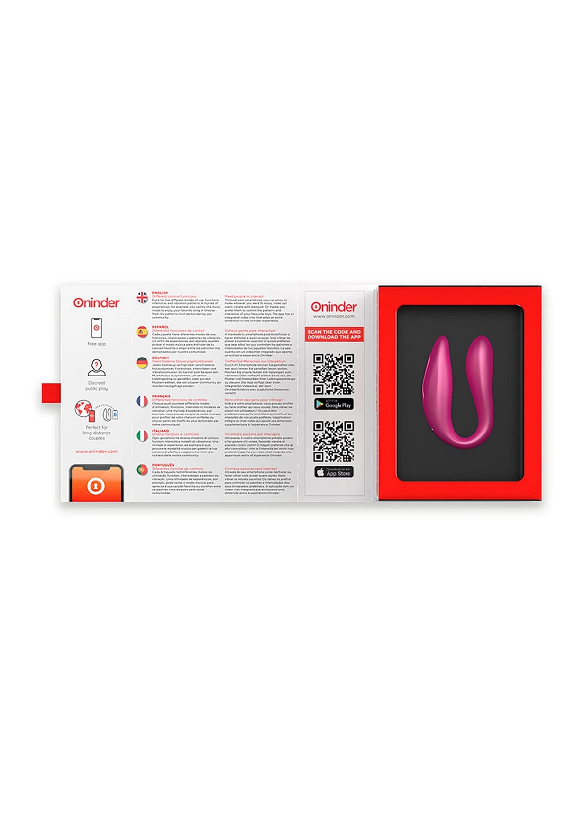 Bestel: Lisboa Double Pleasure + App by Oninder - bij Happytoys.nl, happytoys.be, Happytoys.ae: erotische sex webshop | liever Happy dan Easy ⭐⭐⭐⭐⭐
