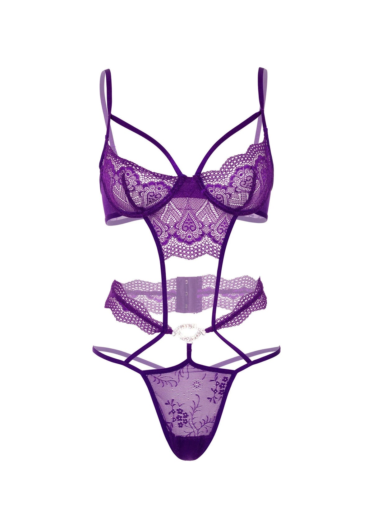 Bestel: Heart Lace Teddy with Jewel by Daring Intimates - bij Happytoys.nl, happytoys.be, Happytoys.ae: erotische sex webshop | liever Happy dan Easy ⭐⭐⭐⭐⭐