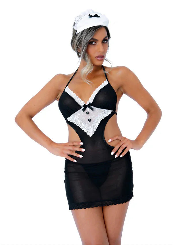 Bestel: French Maid Roleplay Set by Daring Intimates - bij Happytoys.nl, happytoys.be, Happytoys.ae: erotische sex webshop | liever Happy dan Easy ⭐⭐⭐⭐⭐ - S/M - 75203 - BLACK - S/M