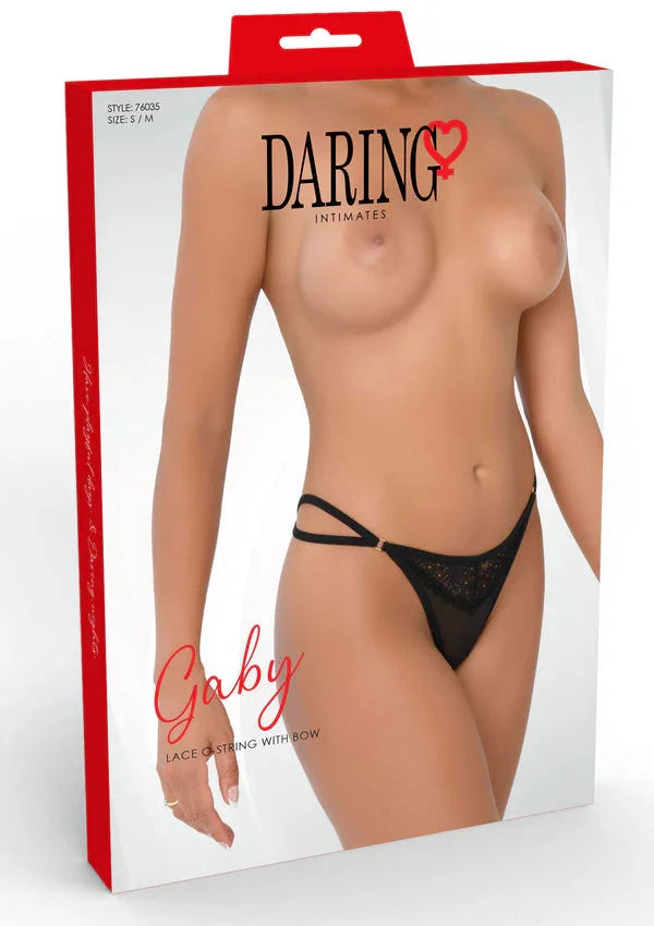 Bestel: Gaby Lace G - String With Bow by Daring Intimates - bij Happytoys.nl, happytoys.be, Happytoys.ae: erotische sex webshop | liever Happy dan Easy ⭐⭐⭐⭐⭐