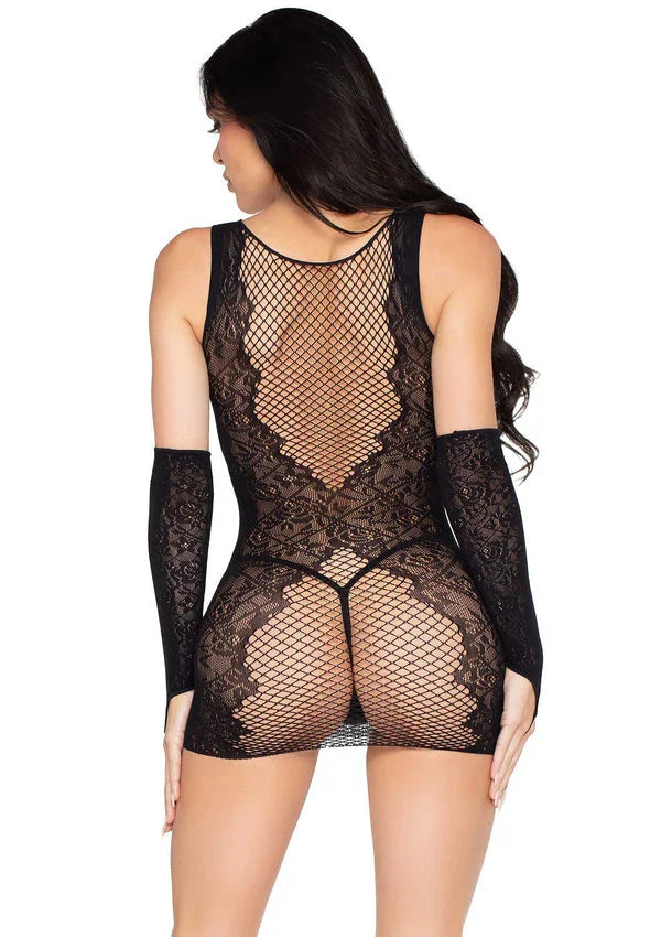 Bestel: Mini Dress and Matching Gloves by Leg Avenue - bij Happytoys.nl, happytoys.be, Happytoys.ae: erotische sex webshop | liever Happy dan Easy âââââ