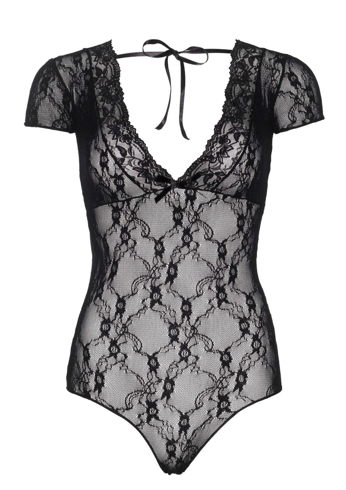 Floral Lace Backless Teddy