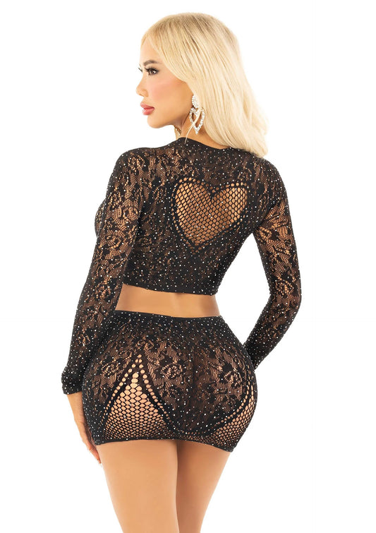 Beste vandaag nog: Rhinestone Crop Top and Mini Skirt - bij Happytoys Sexshop: online sex shop for Feeling Happy & Easy π