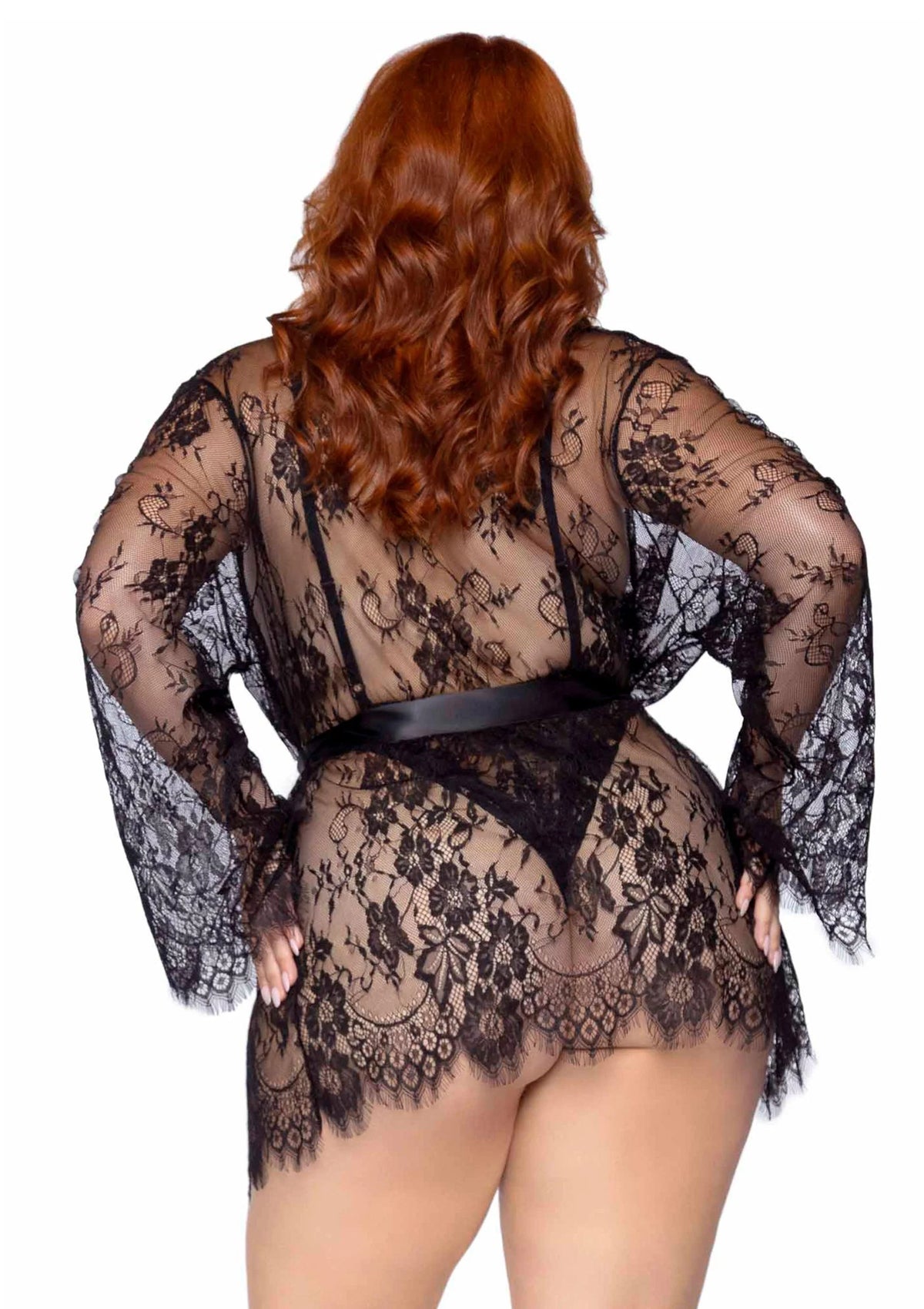 Bestel: Plus Teddy with Cheeky Thong and Lace Robe by Leg Avenue - bij Happytoys.nl, happytoys.be, Happytoys.ae: erotische sex webshop | liever Happy dan Easy ⭐⭐⭐⭐⭐