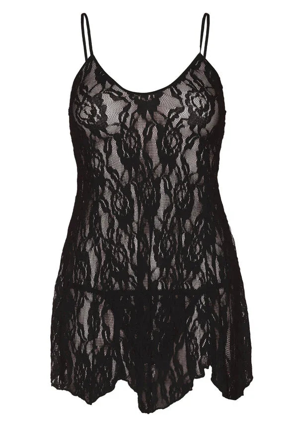 Bestel: Rose Lace Flair Chemise by Leg Avenue - bij Happytoys.nl, happytoys.be, Happytoys.ae: erotische sex webshop | liever Happy dan Easy ⭐⭐⭐⭐⭐