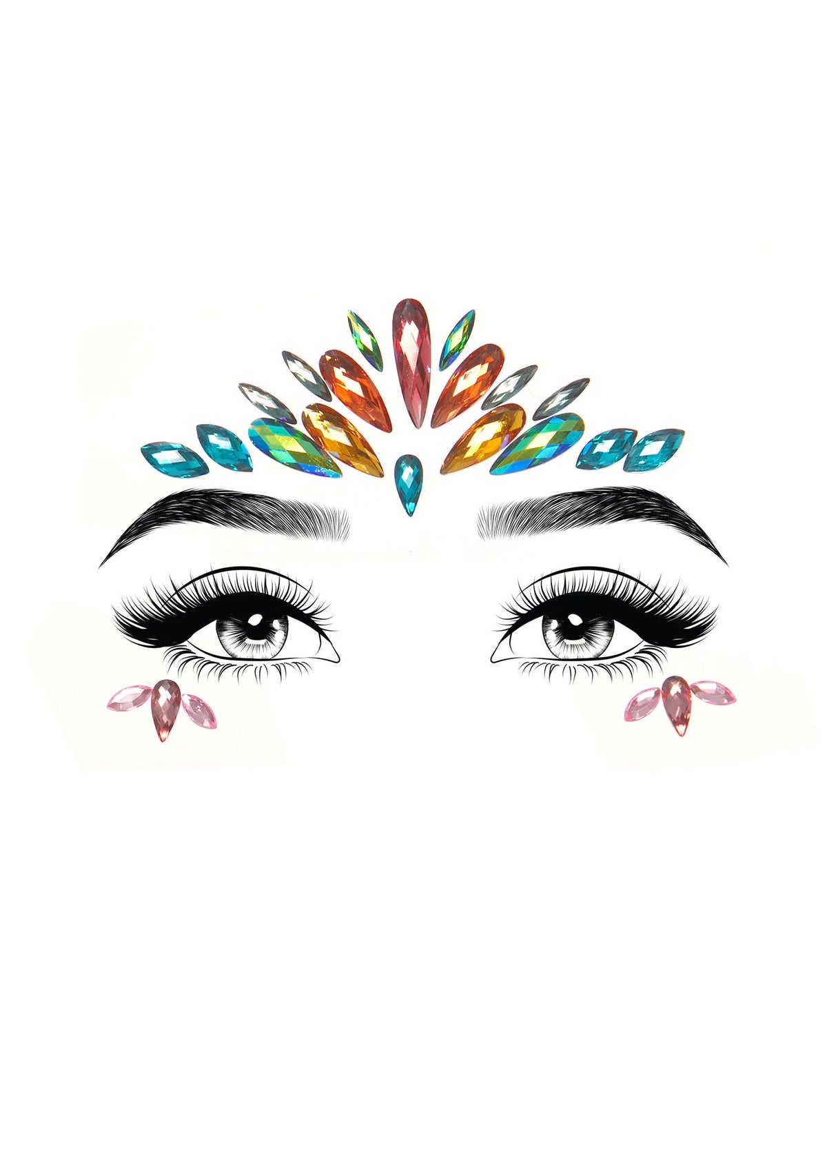 Bestel: Avri face jewels sticker by Leg Avenue - bij Happytoys.nl, happytoys.be, Happytoys.ae: erotische sex webshop | liever Happy dan Easy âââââ - Default Title - 87994 - MULTICOLOR - O/S