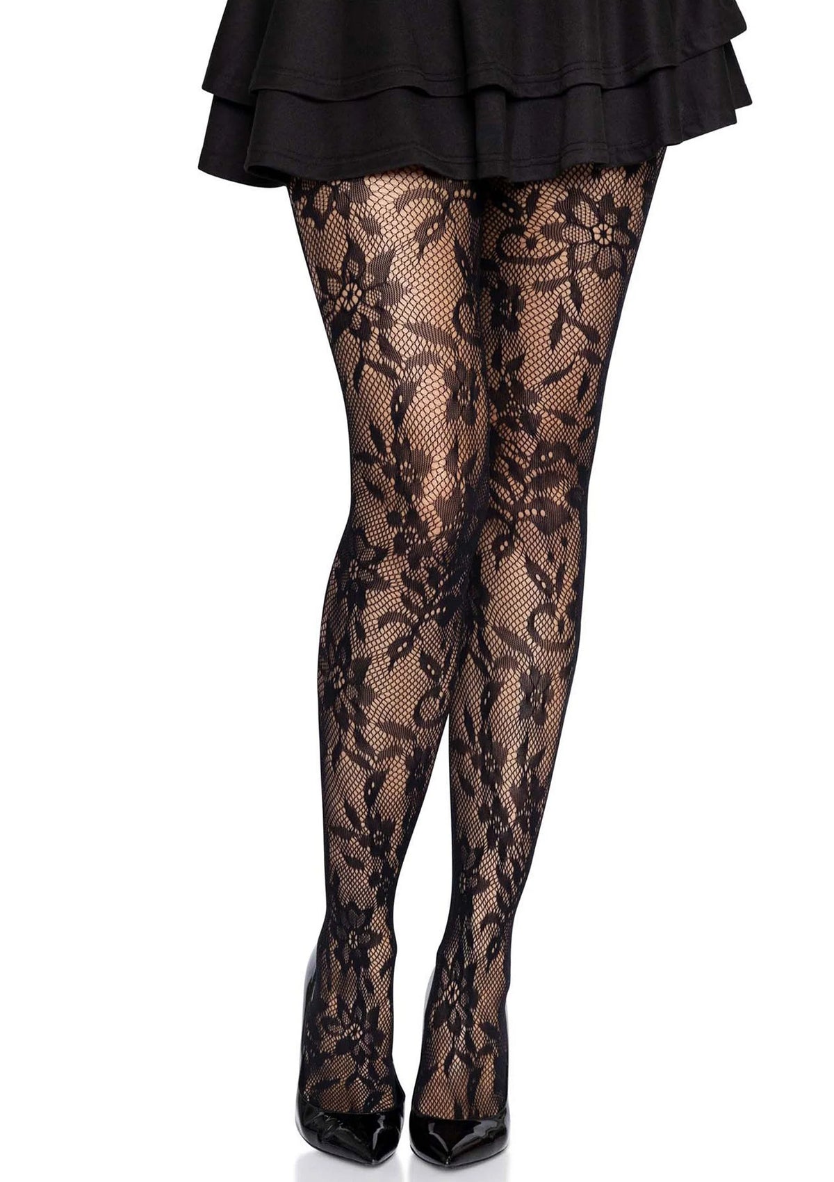 Bestel: Seamless Floral Lace Pantyhose - bij Happytoys.nl, happytoys.be, Happytoys.ae: erotische sex webshop | liever Happy dan Easy ⭐⭐⭐⭐⭐