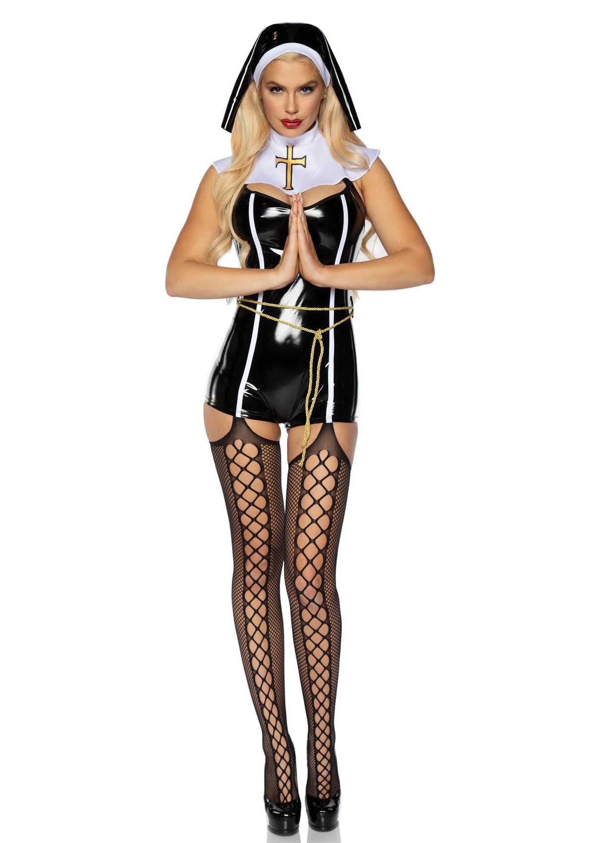 Bestel: Vinyl Sinful Sister Romper - bij Happytoys.nl, happytoys.be, Happytoys.ae: erotische sex webshop | liever Happy dan Easy ⭐⭐⭐⭐⭐