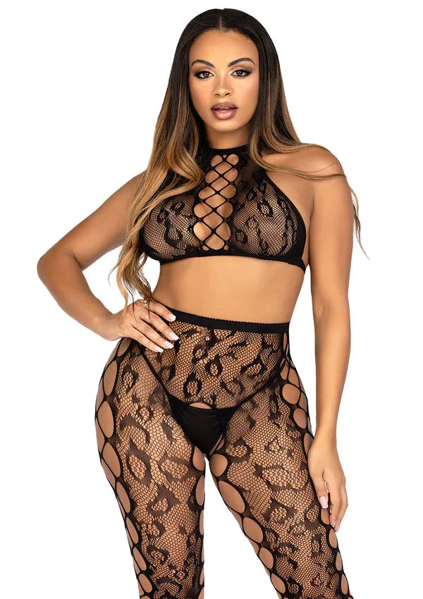 Bestel: Crop Top & Crotchless Tights by Leg Avenue - bij Happytoys.nl, happytoys.be, Happytoys.ae: erotische sex webshop | liever Happy dan Easy âââââ