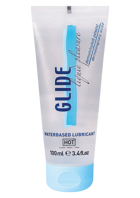 Glijmiddel-tube Glide Liquid Pleasure Hot, waterbased, 100 ml inhoud