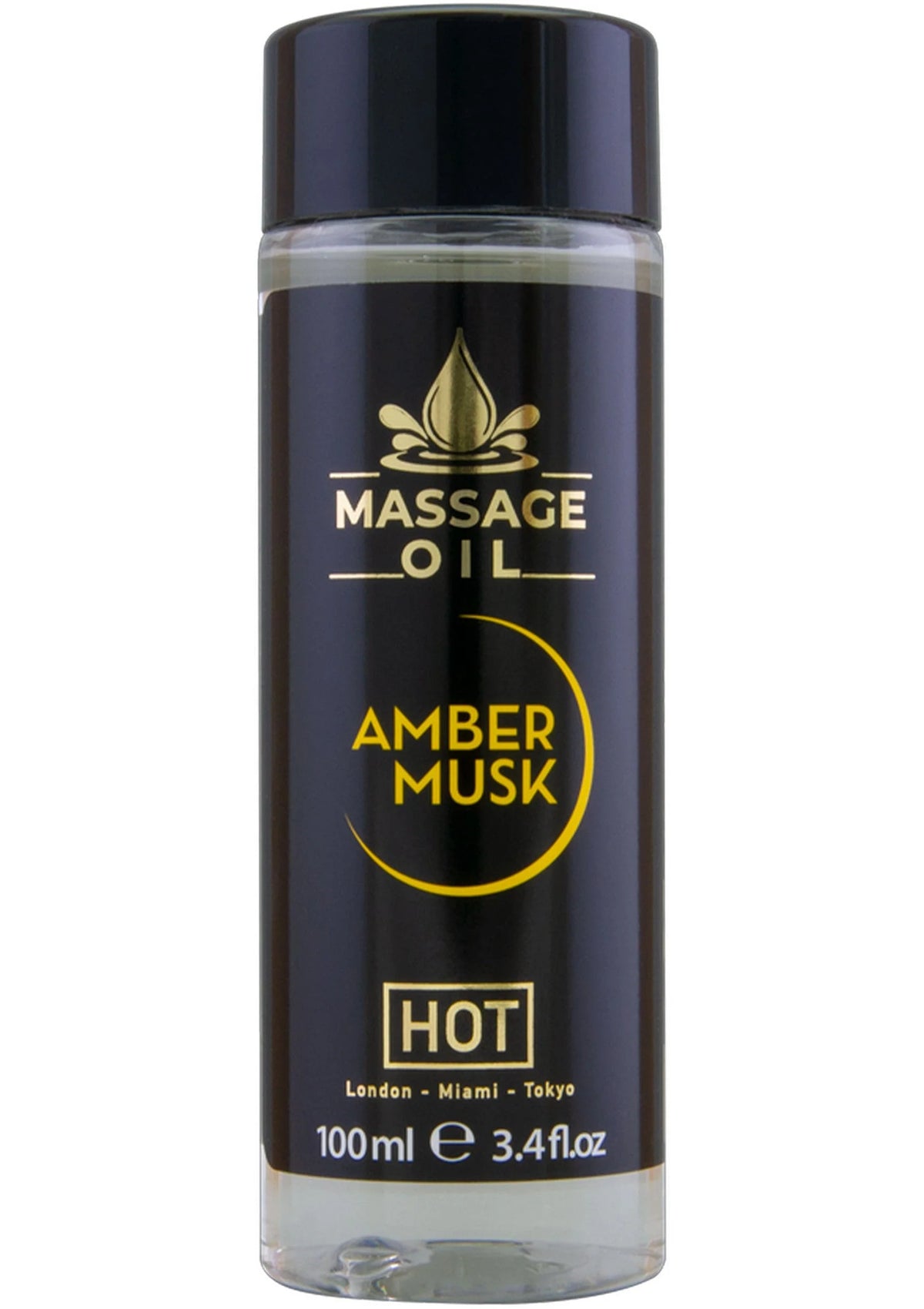 Bestel: Massage Oil 100 ml by Hot - bij Happytoys.nl, happytoys.be, Happytoys.ae: erotische sex webshop | liever Happy dan Easy ⭐⭐⭐⭐⭐ - amber - 90232 - AMBER - 100