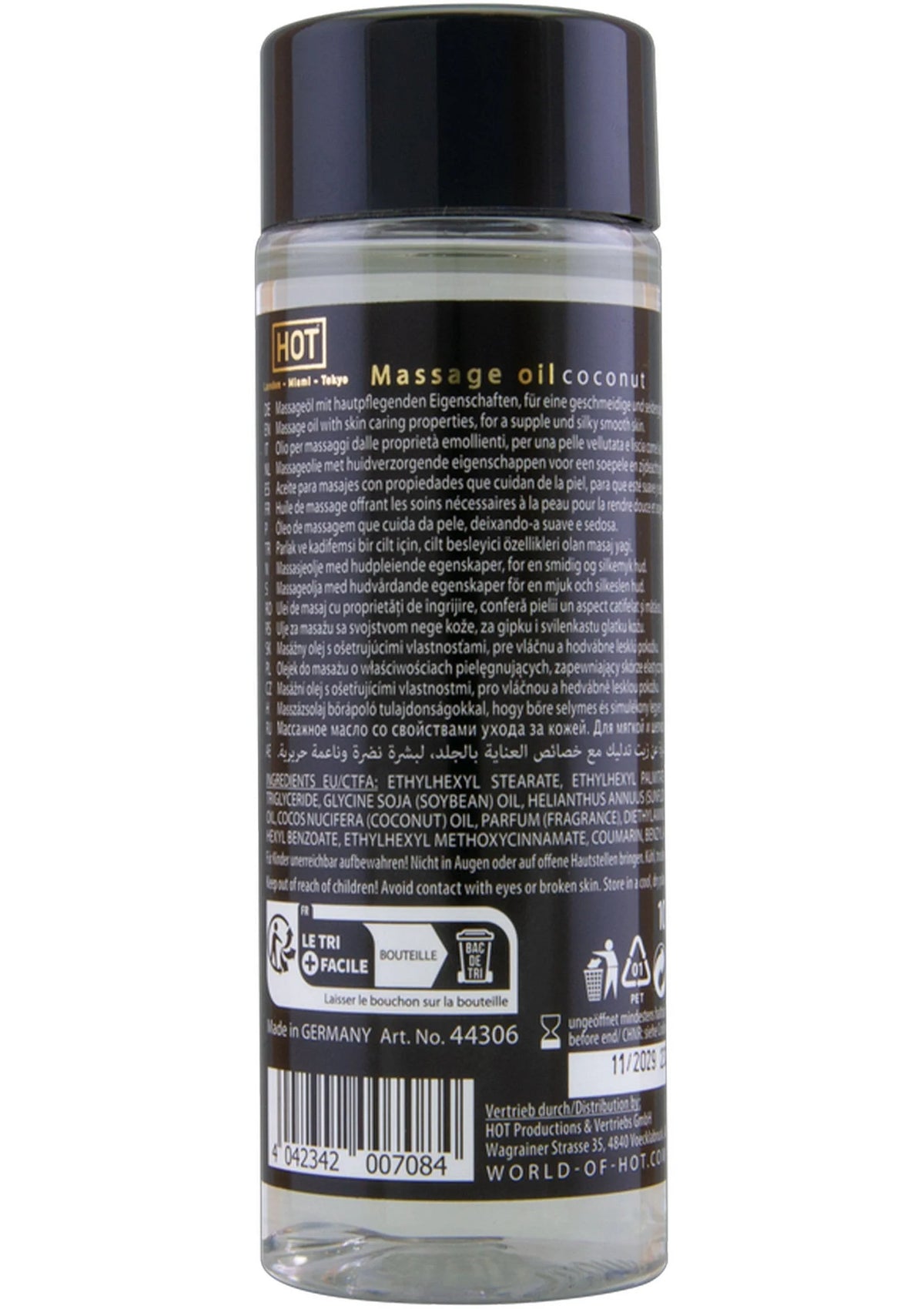 Bestel: Massage Oil 100 ml by Hot - bij Happytoys.nl, happytoys.be, Happytoys.ae: erotische sex webshop | liever Happy dan Easy ⭐⭐⭐⭐⭐