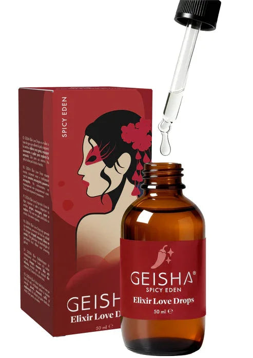 Bestel: Elixir Love Drops 50 ml by Geisha - bij Happytoys.nl, happytoys.be, Happytoys.ae: erotische sex webshop | liever Happy dan Easy ⭐⭐⭐⭐⭐ - Spicy Eden - 90600 - SPICY - 50