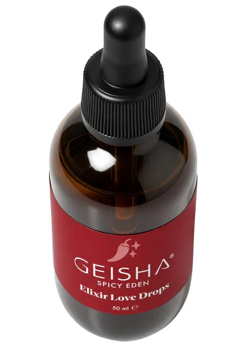 Bestel: Elixir Love Drops 50 ml by Geisha - bij Happytoys.nl, happytoys.be, Happytoys.ae: erotische sex webshop | liever Happy dan Easy ⭐⭐⭐⭐⭐