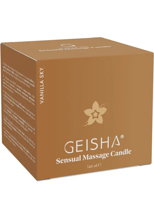 Bestel: Sensual Massage Candle 145 ml by Geisha - bij Happytoys.nl, happytoys.be, Happytoys.ae: erotische sex webshop | liever Happy dan Easy ⭐⭐⭐⭐⭐ - Vanilla Sky - 90609 - VANILLA - 145