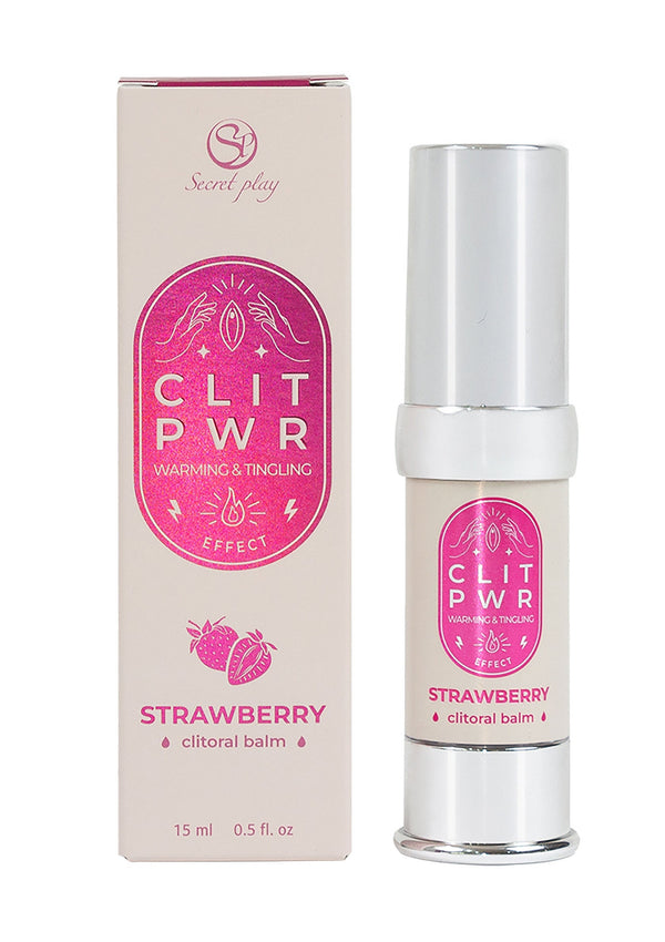 Bestel: Clit Pwr Clitoral Balm 15 ml by Secret Play - bij Happytoys.nl, happytoys.be, Happytoys.ae: erotische sex webshop | liever Happy dan Easy ⭐⭐⭐⭐⭐ - Strawberry - 92359 - STRAWBERRY - 15