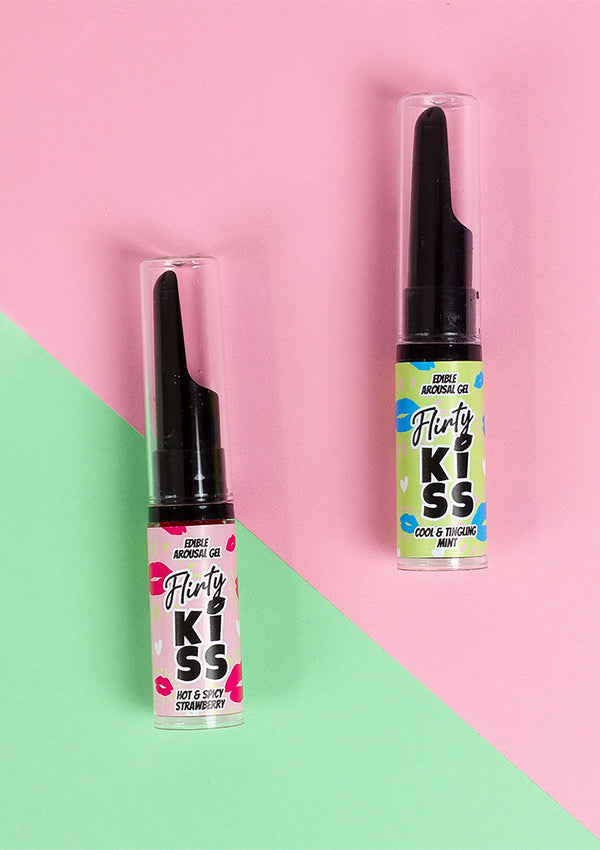 Bestel: Flirt Kiss Gel Strawberry Mint 2x8 gr by Secret Play - bij Happytoys.nl, happytoys.be, Happytoys.ae: erotische sex webshop | liever Happy dan Easy ⭐⭐⭐⭐⭐