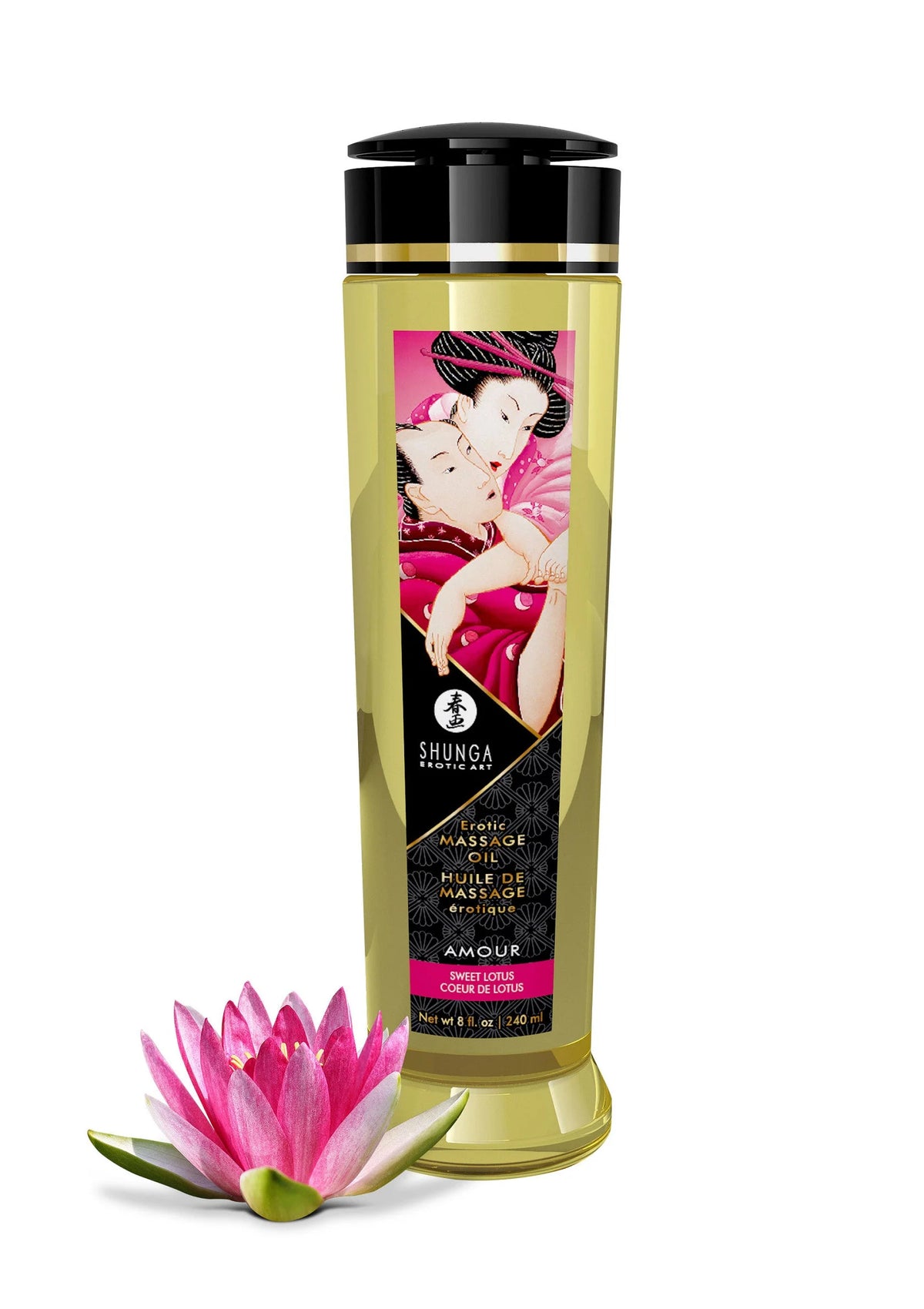 Bestel: Erotic Massage Oil by Shunga - bij Happytoys.nl, happytoys.be, Happytoys.ae: erotische sex webshop | liever Happy dan Easy ⭐⭐⭐⭐⭐ - Lotus - 94501 - LOTUS - 240