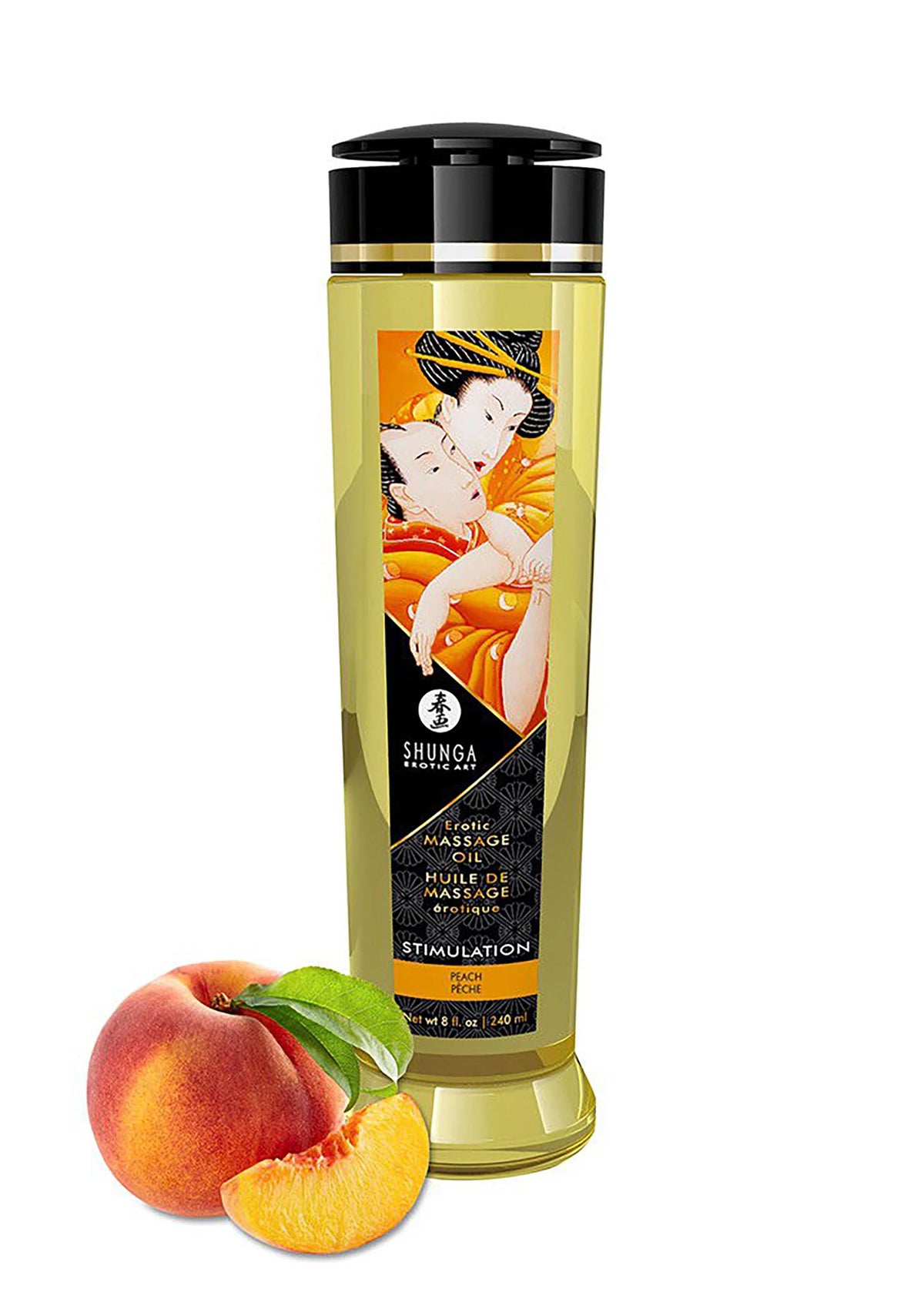 Bestel: Erotic Massage Oil by Shunga - bij Happytoys.nl, happytoys.be, Happytoys.ae: erotische sex webshop | liever Happy dan Easy ⭐⭐⭐⭐⭐ - Peach - 94501 - PEACH - 240