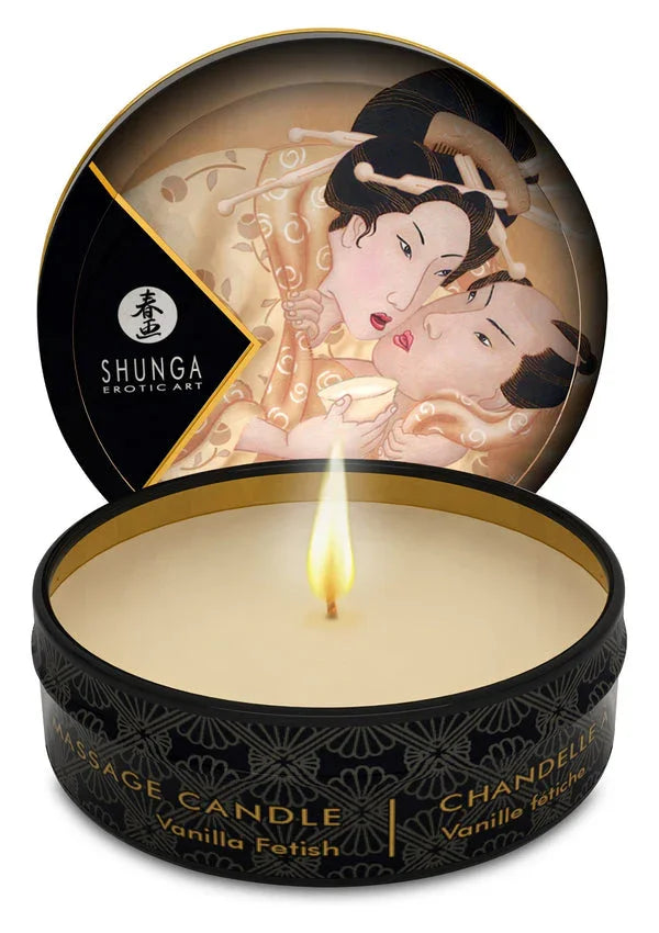 Bestel: Mini Massage Candle 6 pcs by Shunga - bij Happytoys.nl, happytoys.be, Happytoys.ae: erotische sex webshop | liever Happy dan Easy ⭐⭐⭐⭐⭐ - Vanilla - 94526 - VANILLA - 30