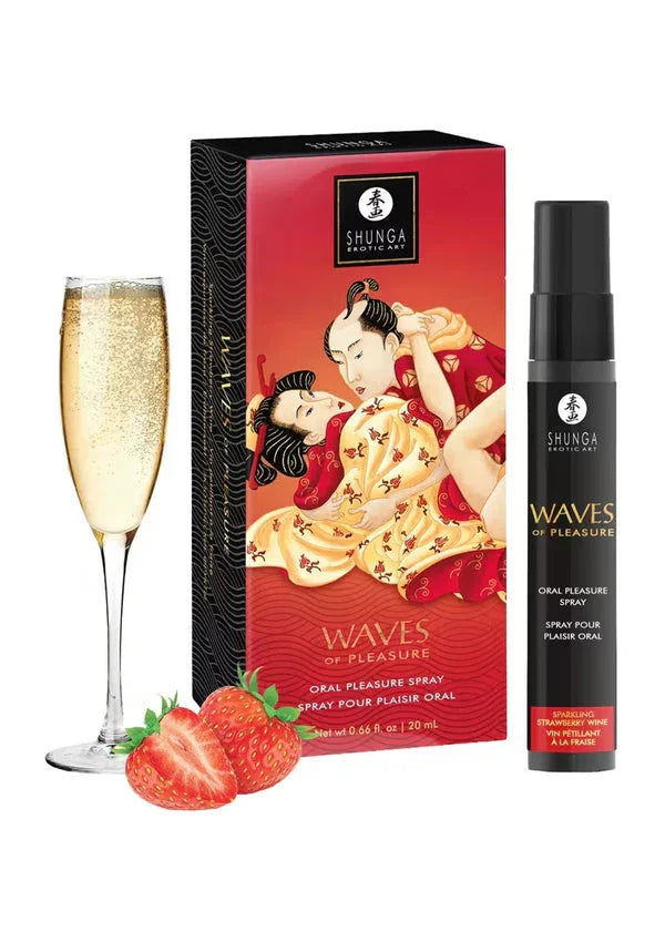 Bestel: Waves of Pleasure Oral Spray 20 ml by Shunga - bij Happytoys.nl, happytoys.be, Happytoys.ae: erotische sex webshop | liever Happy dan Easy âââââ - Strawberry - 94537 - STRAWBERRY - 20