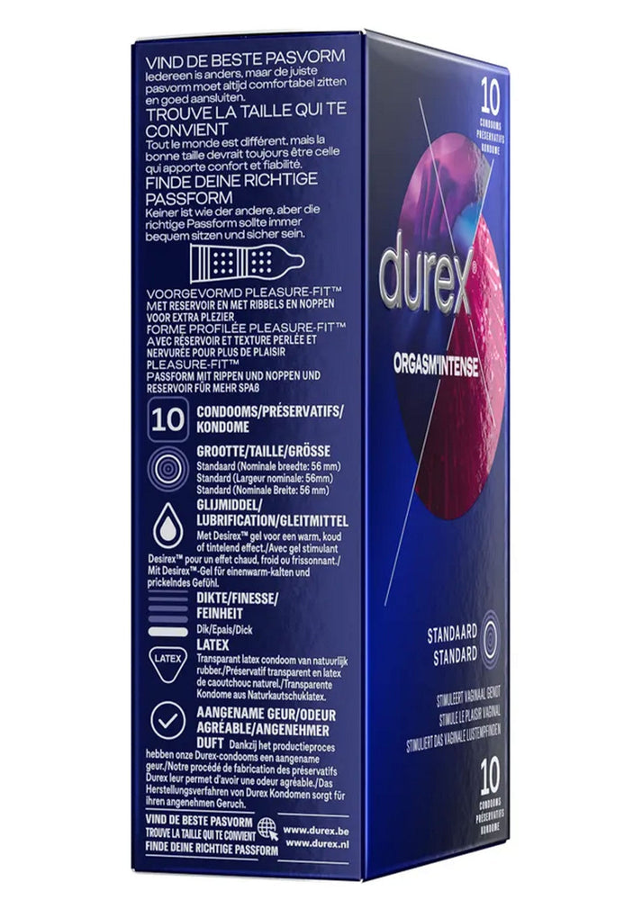 Bestel: Orgasm Intense 6 x 10 condoms by Durex - bij Happytoys.nl, happytoys.be, Happytoys.ae: erotische sex webshop | liever Happy dan Easy âââââ