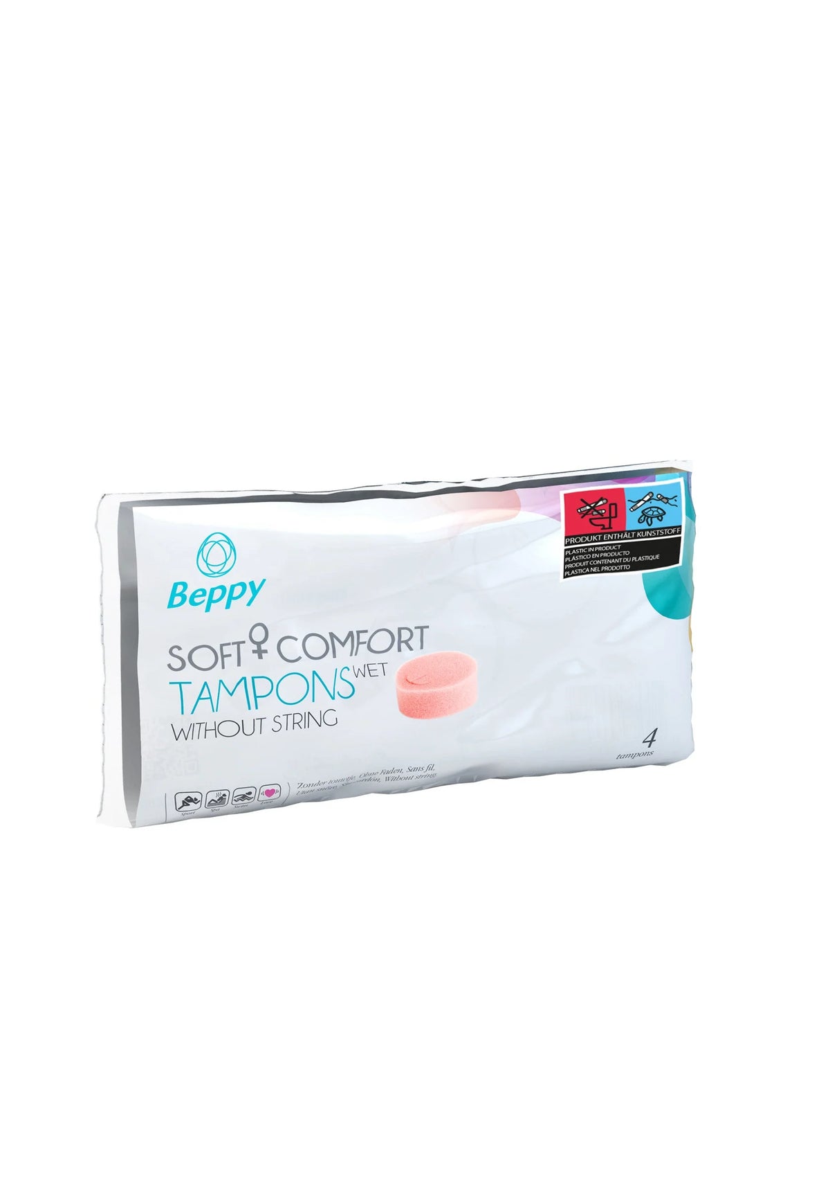 Bestel: Soft & Comfort Wet Tampons 4pcs by Beppy - bij Happytoys.nl, happytoys.be, Happytoys.ae: erotische sex webshop | liever Happy dan Easy ⭐⭐⭐⭐⭐ - Default Title - 96210 - NATUREL