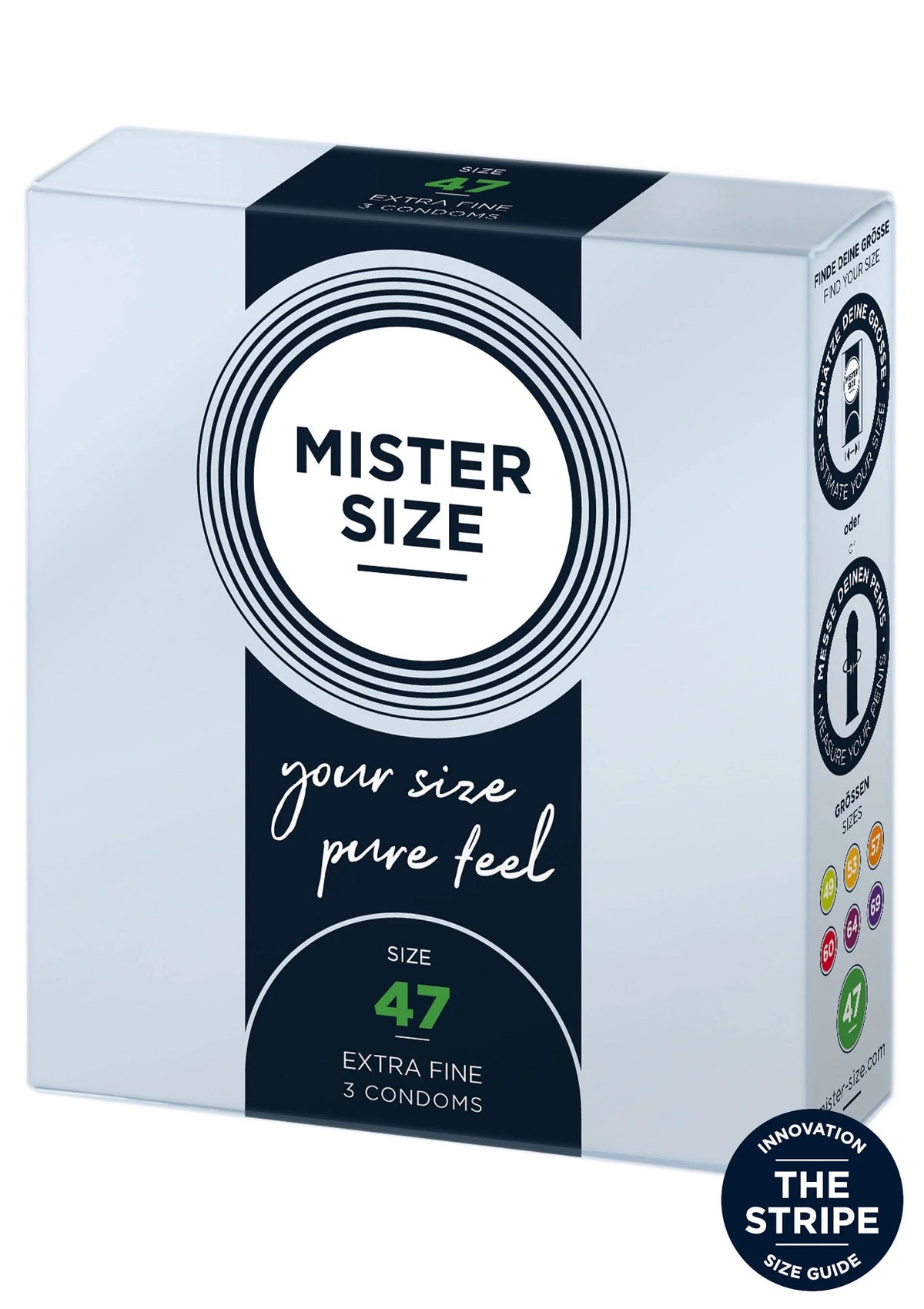 Bestel: MISTER SIZE 47mm Condoms 3 pcs - bij Happytoys.nl, happytoys.be, Happytoys.ae: erotische sex webshop | liever Happy dan Easy âââââ - Default Title - 97110 - NATUREL