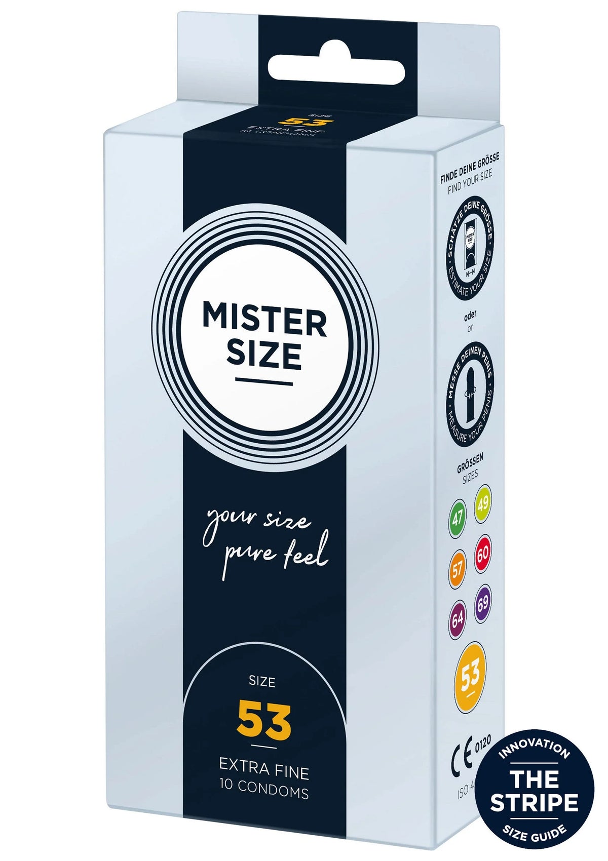 Bestel: 53mm Condoms 10pcs by Mister Size - bij Happytoys.nl, happytoys.be, Happytoys.ae: erotische sex webshop | liever Happy dan Easy âââââ - Default Title - 97122 - NATUREL