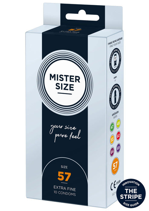 Bestel: 57mm Condoms 10pcs by Mister Size - condooms bij Happytoys.nl, happytoys.be, Happytoys.ae: erotische sex webshop | liever Happy dan Easy âââââ - Default Title - 97123 - NATUREL